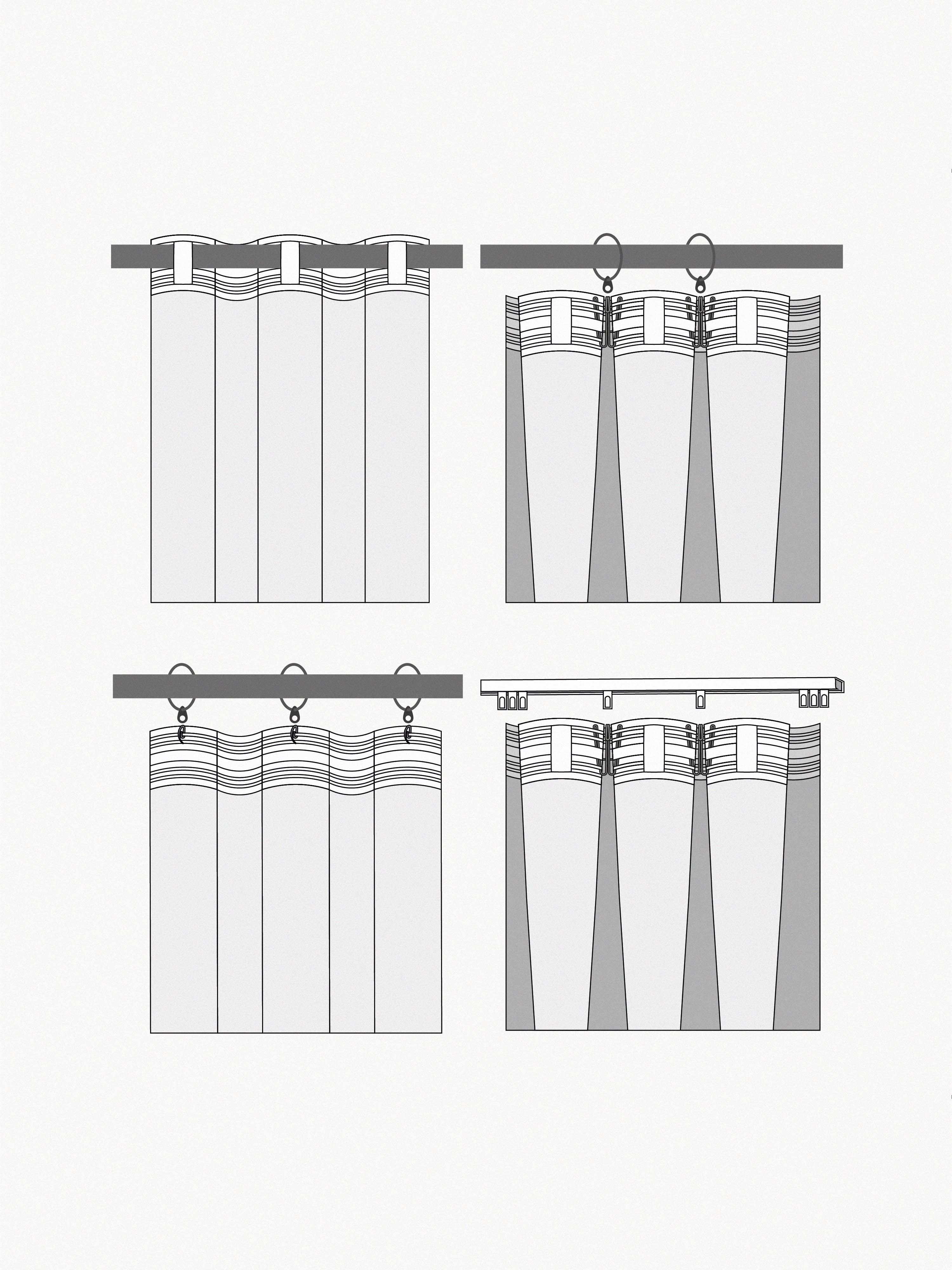 Tulia Blackout Multi-Band Curtain, W 280 cm