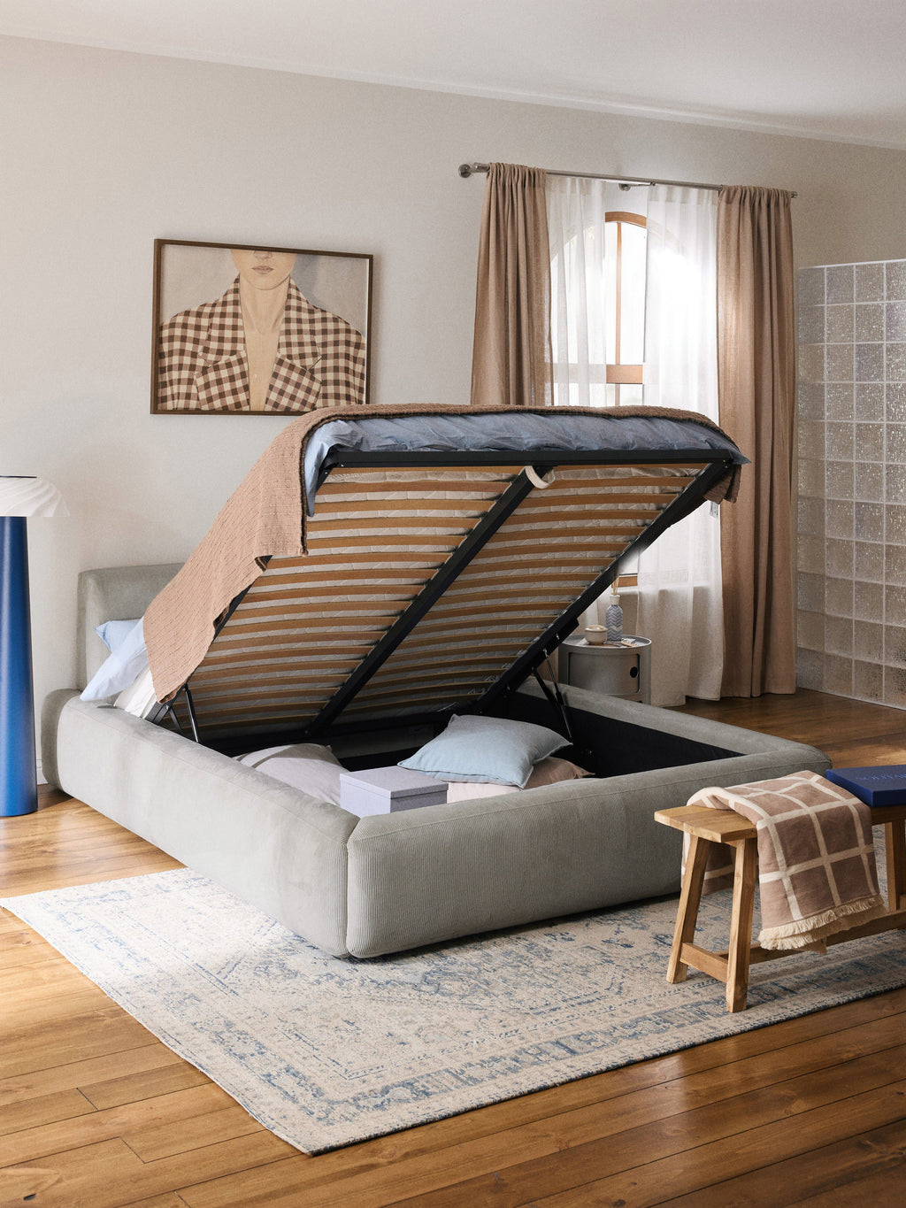 Melva Upholstered Bed with Storage