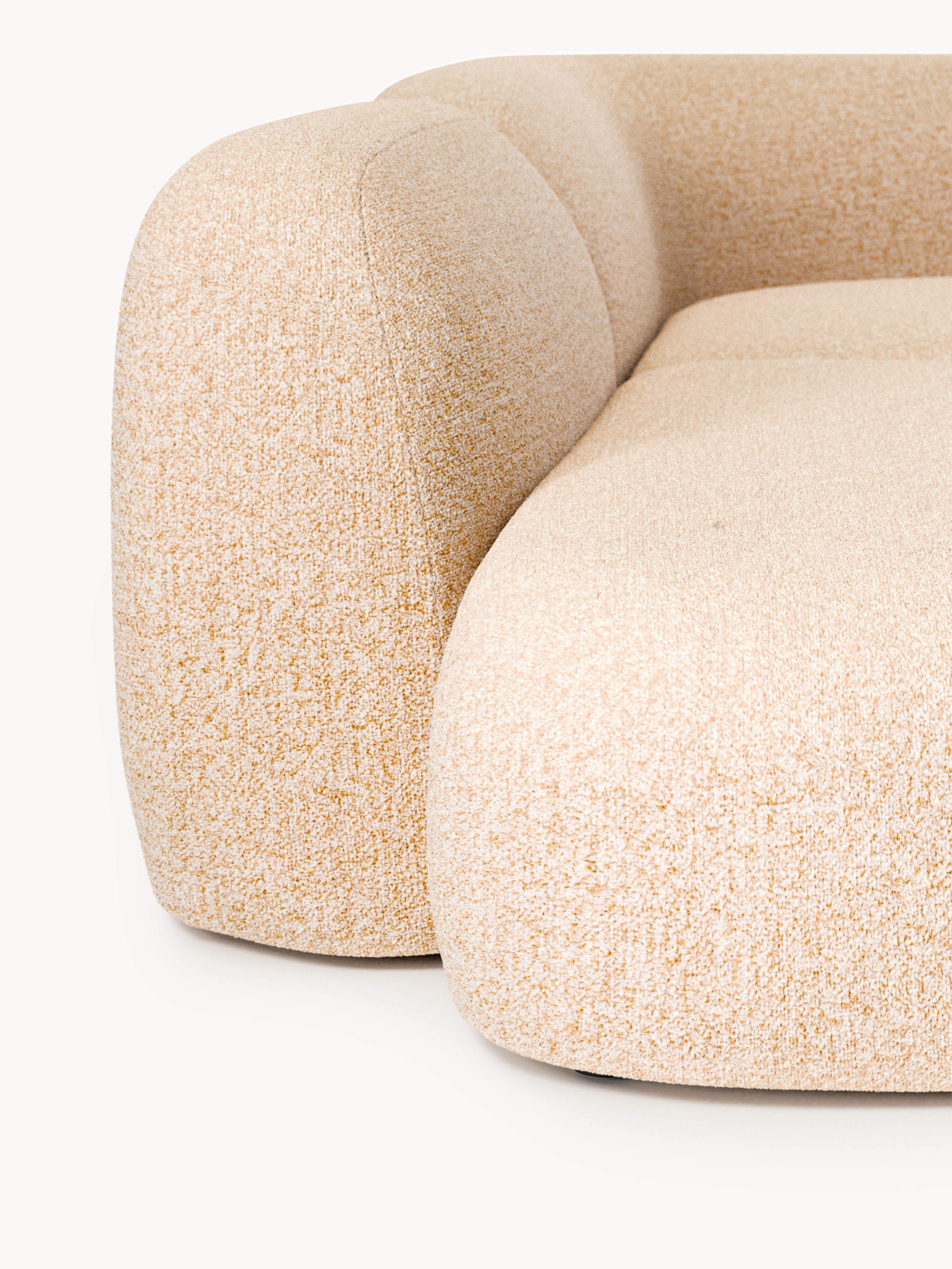 Wolke XL Modular Bouclé Corner Sofa with Chaise Ends