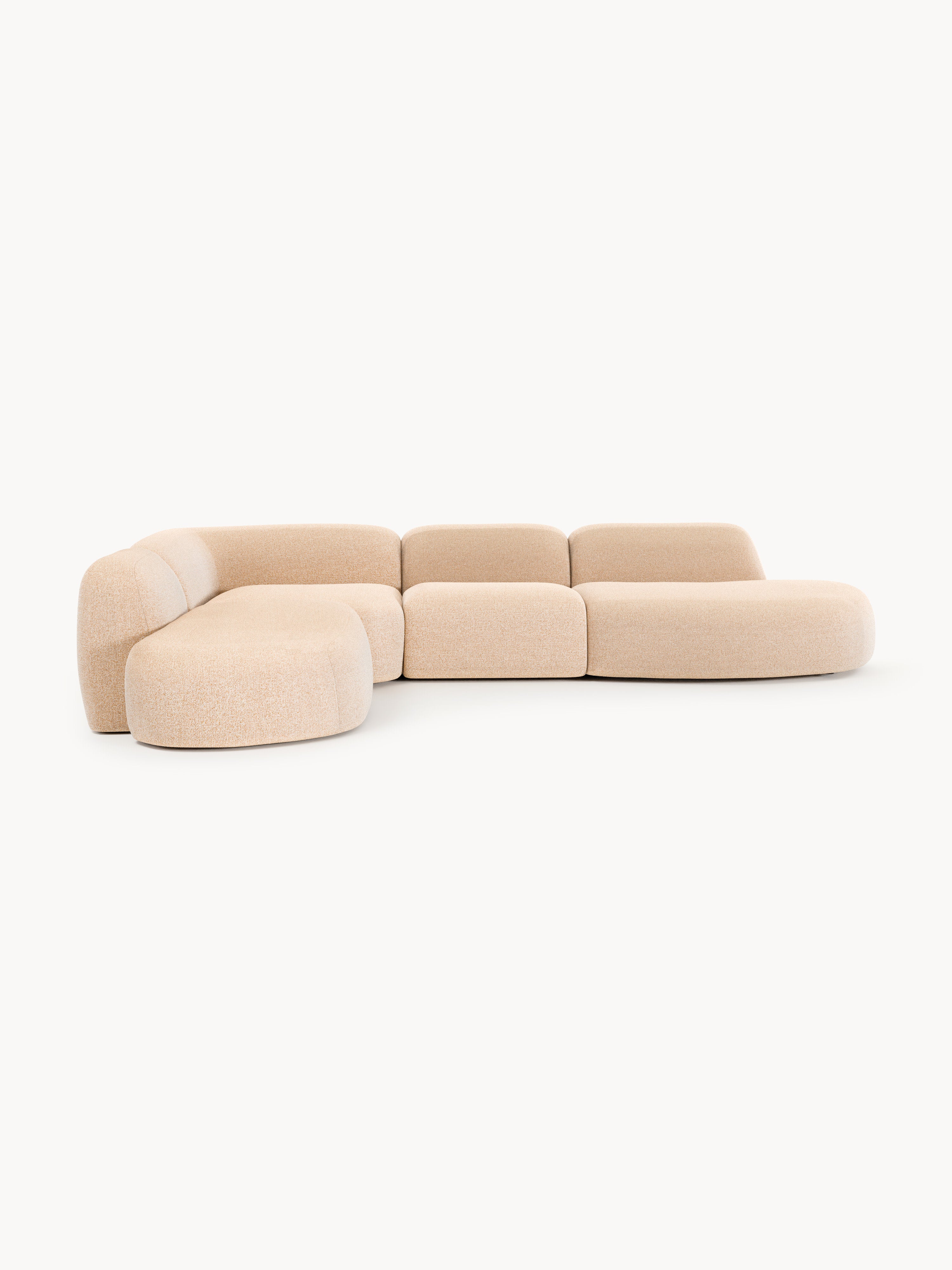 Wolke XL Modular Bouclé Corner Sofa with Chaise Ends