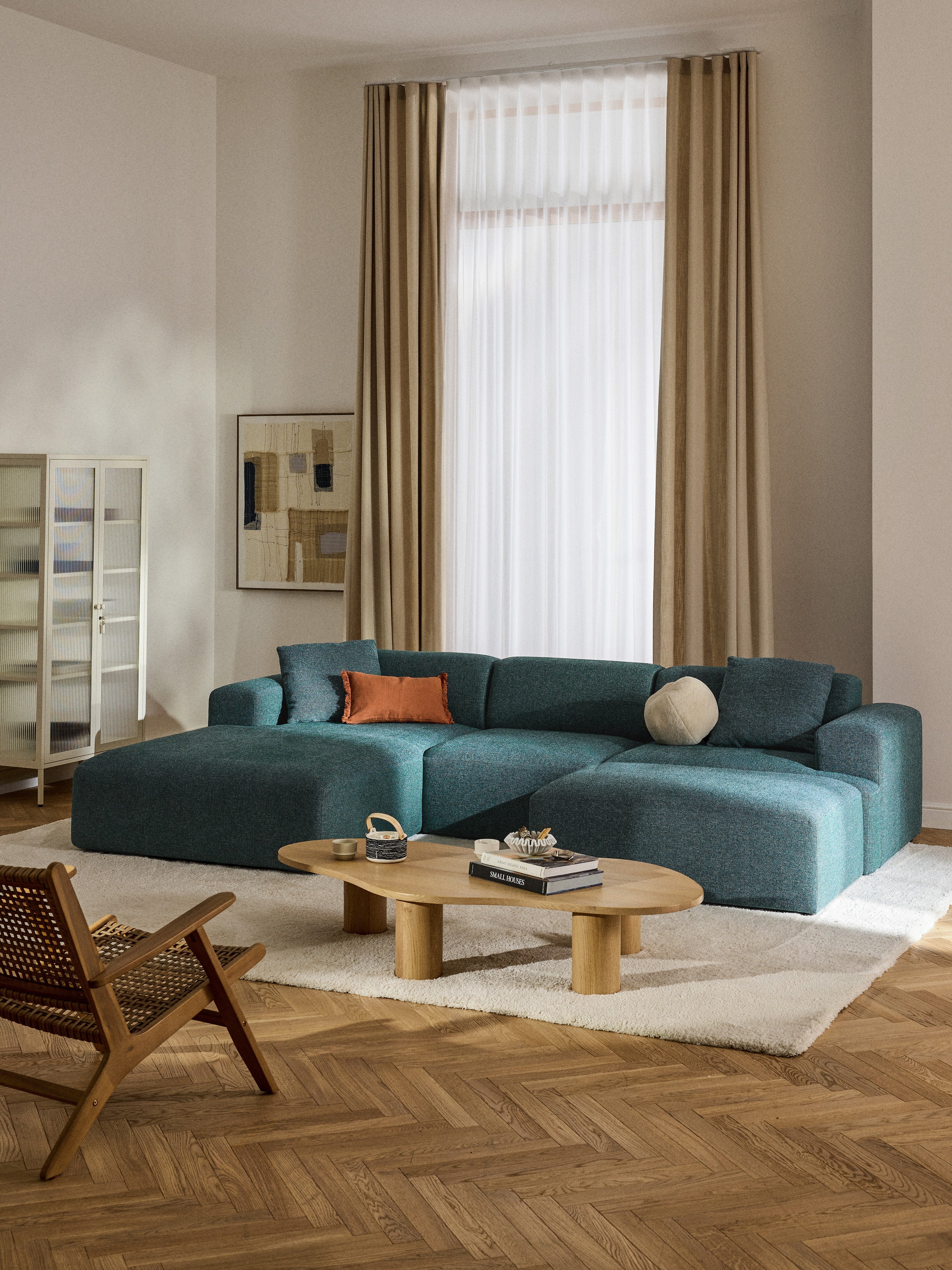 Didi XL Oak Wood Coffee Table in Organic Shape