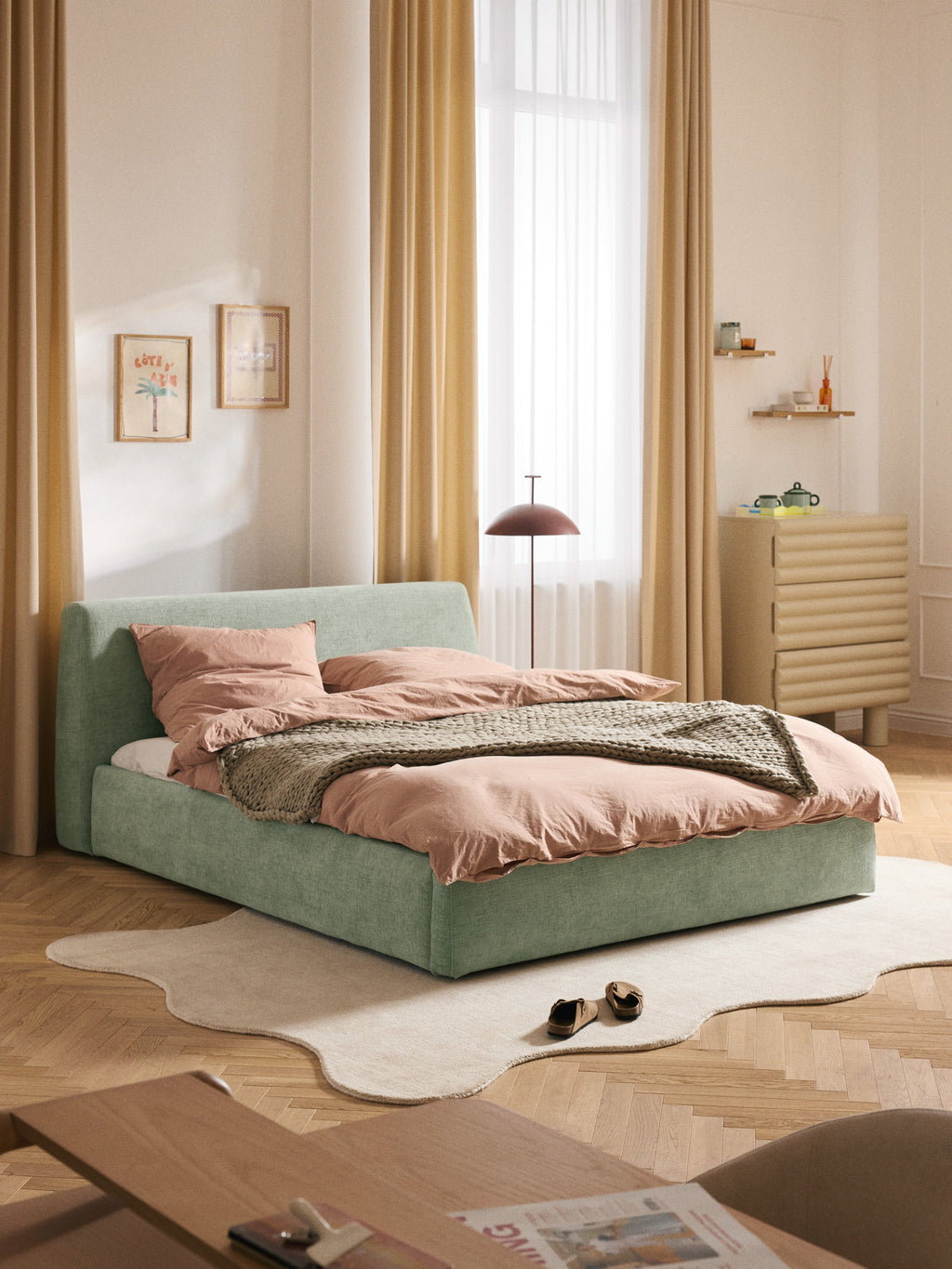 Cloud Upholstered Bed with Storage