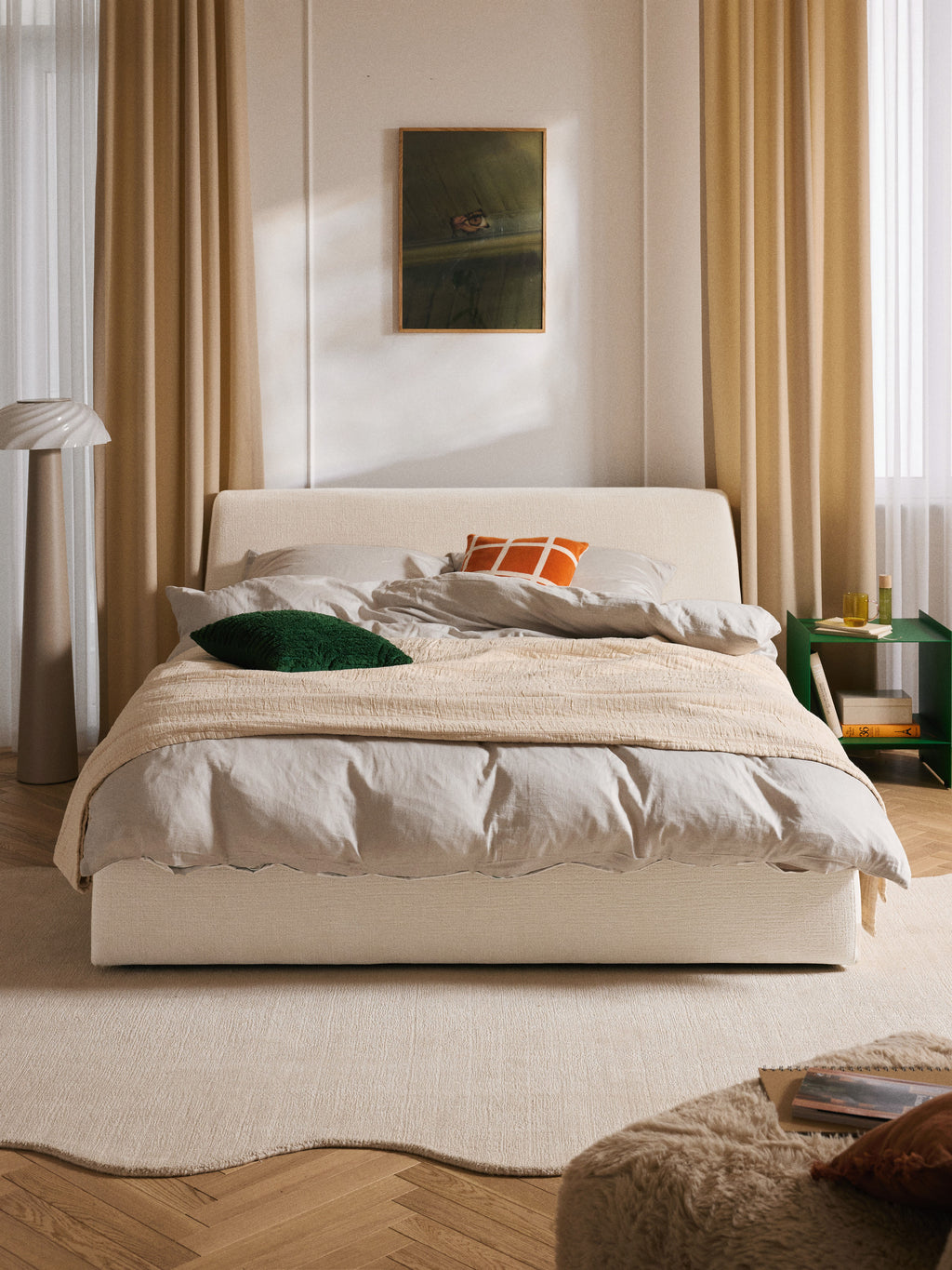Cloud Upholstered Bed with Storage