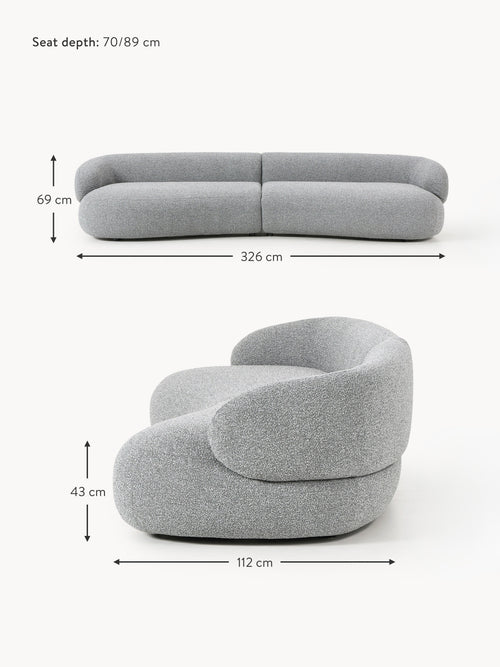 Alba Bouclé Sofa (4-seater)