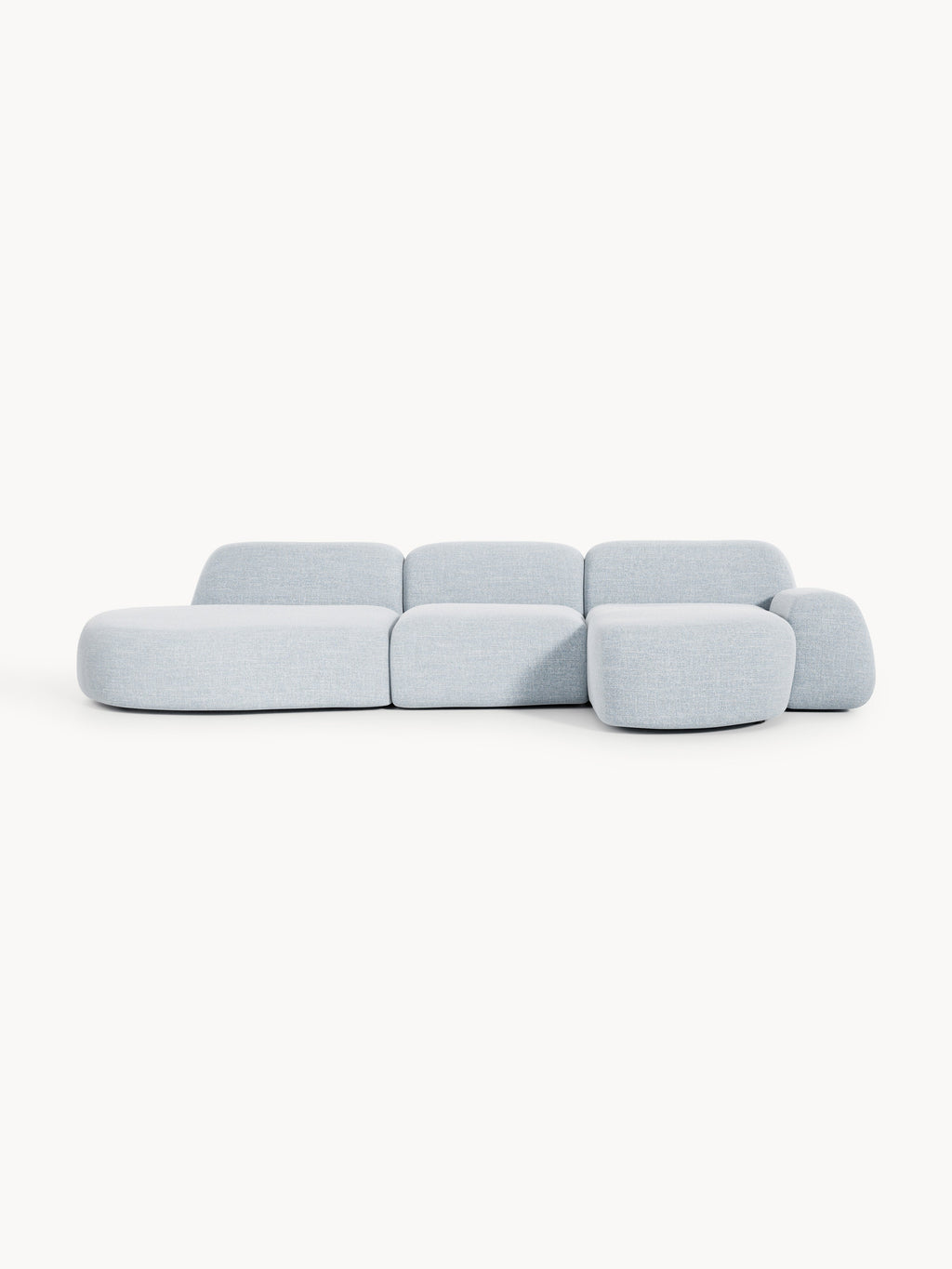Gallery image 1 - Modular Bouclé Corner Sofa Wolke (4-seater) with Chaise End