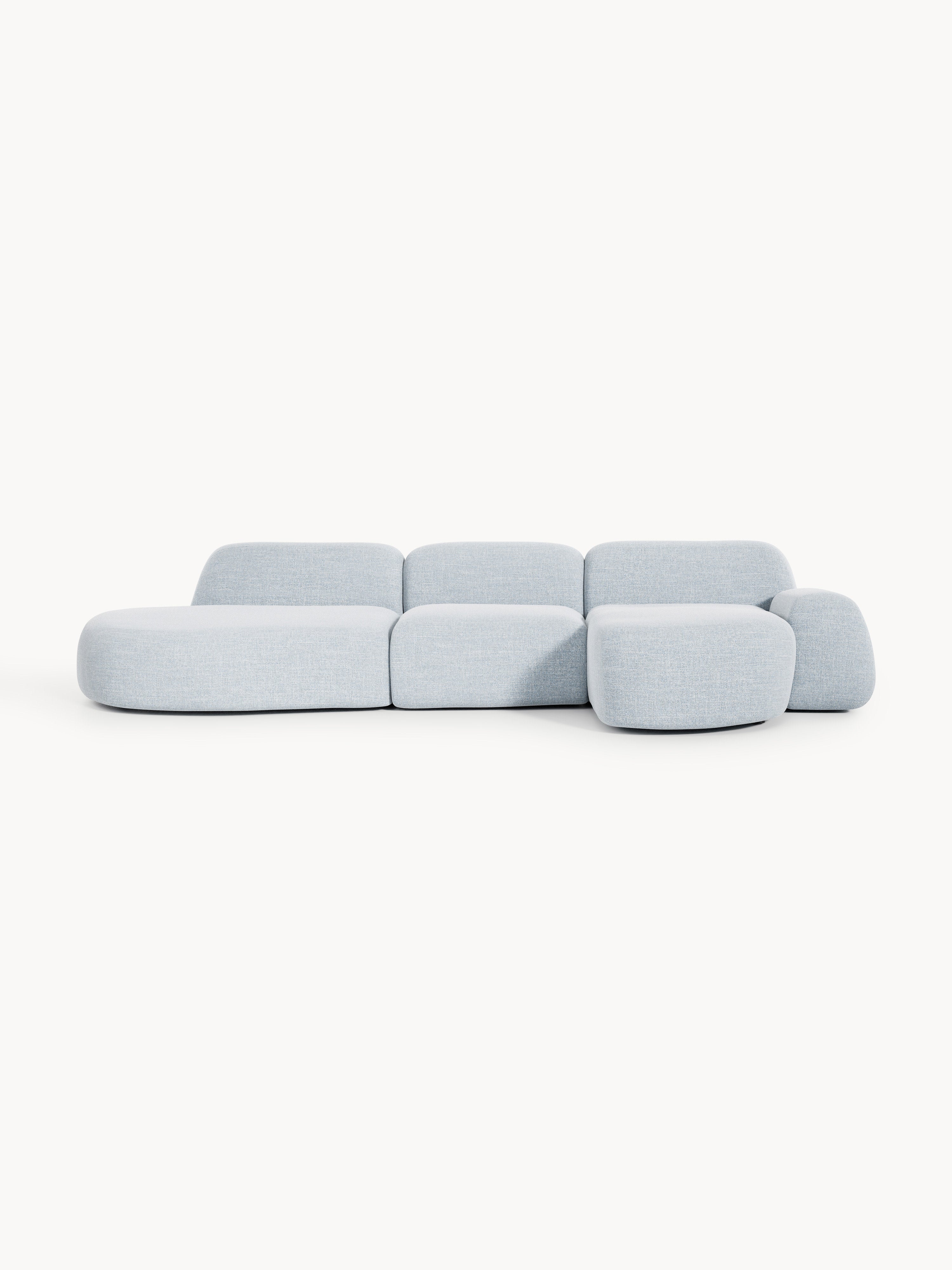 Gallery image 1 - Modular Bouclé Corner Sofa Wolke (4-seater) with Chaise End
