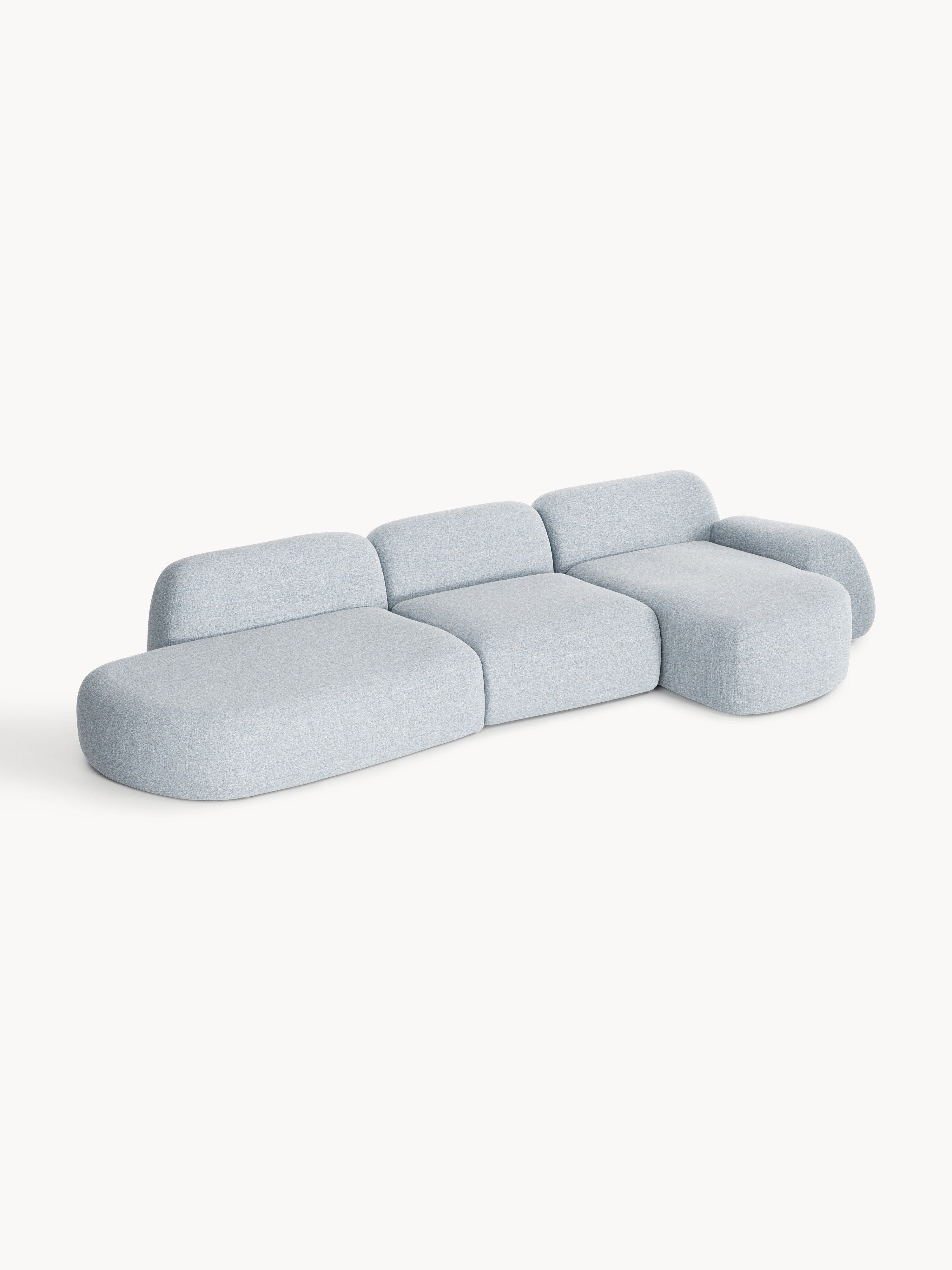 Wolke Modular Bouclé Corner Sofa (4-seater) with Chaise End
