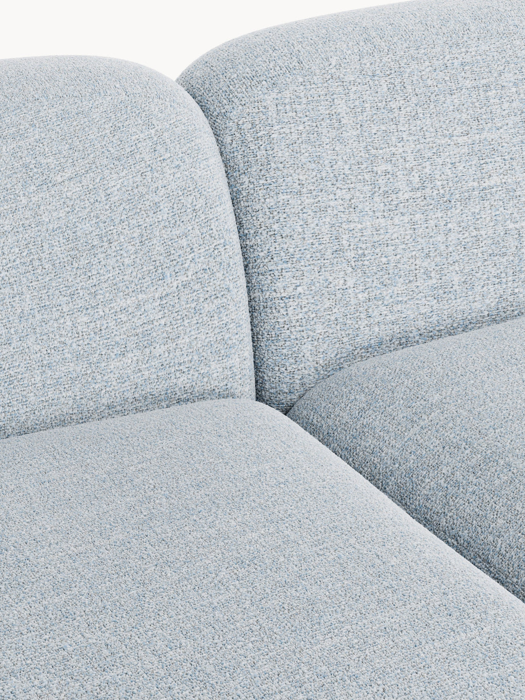 Wolke Modular Bouclé Corner Sofa (4-seater) with Chaise End