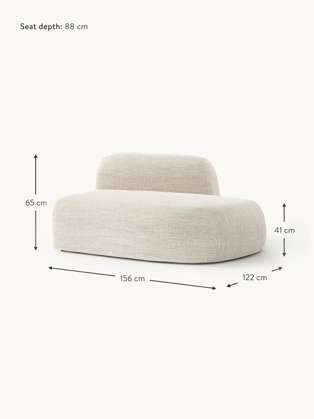 Wolke Bouclé Chaise Module