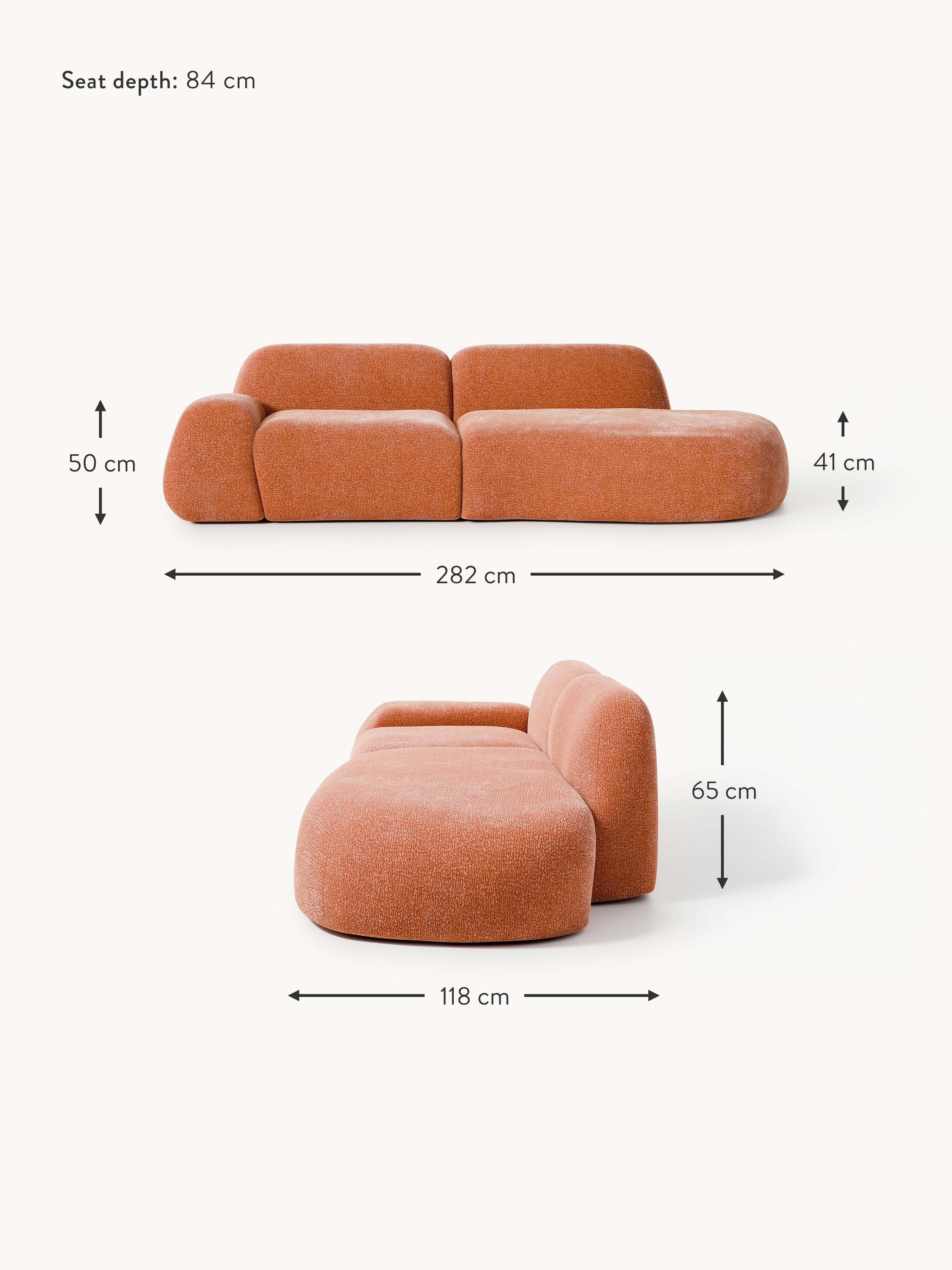 Wolke Modular Chaise (3-seater)