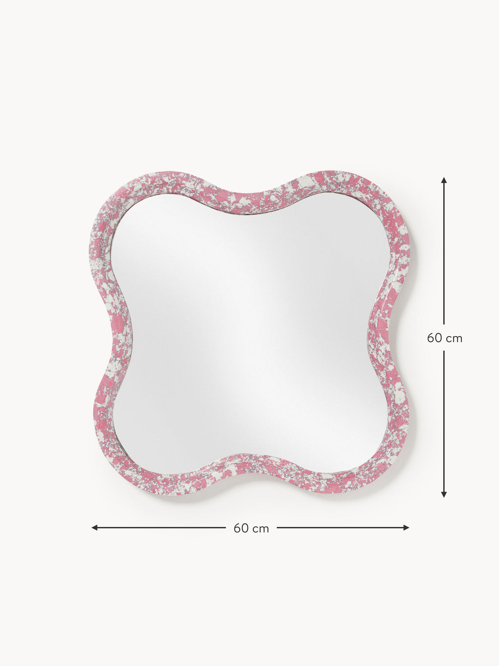 Elara Wall Mirror with Engineered Marble Frame
