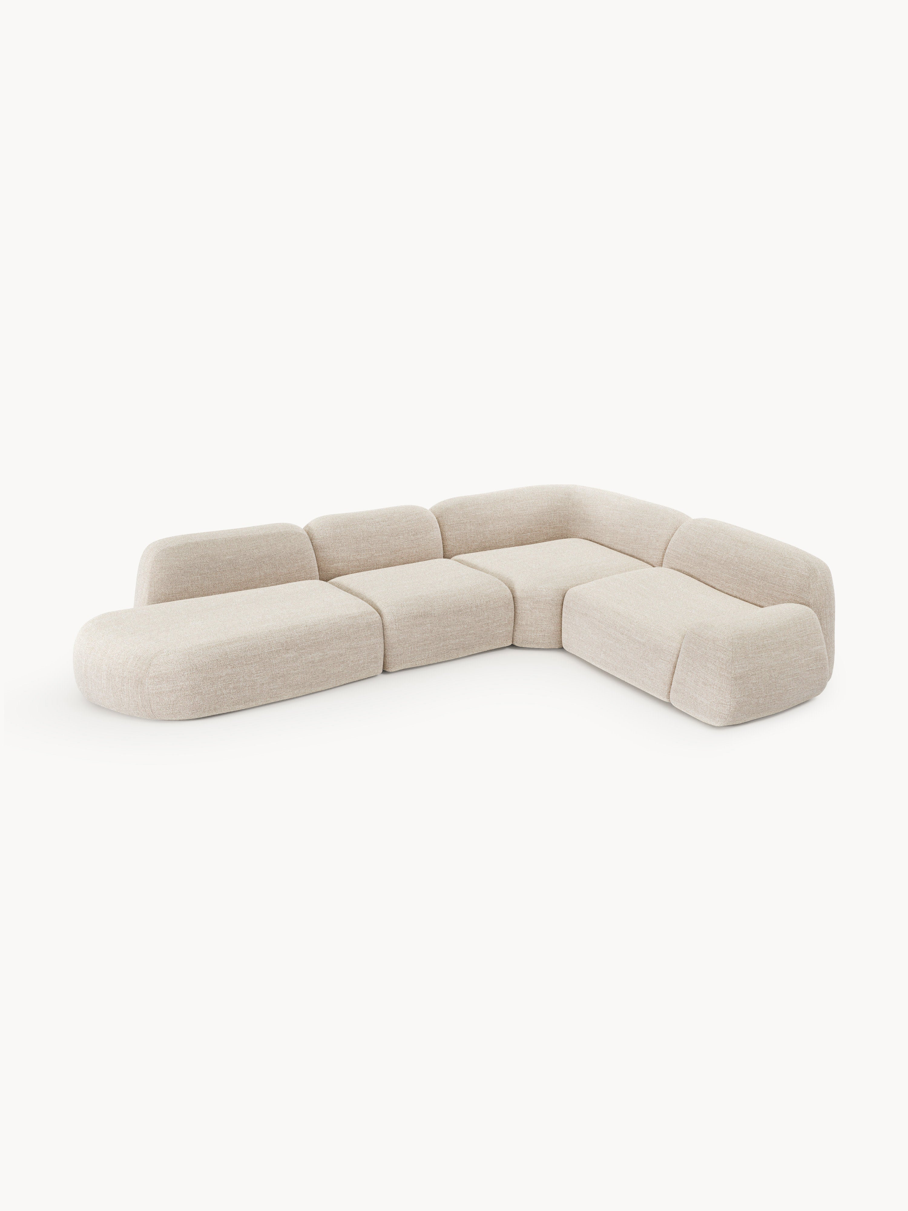 Wolke XL Modular Bouclé Corner Sofa with Chaise End