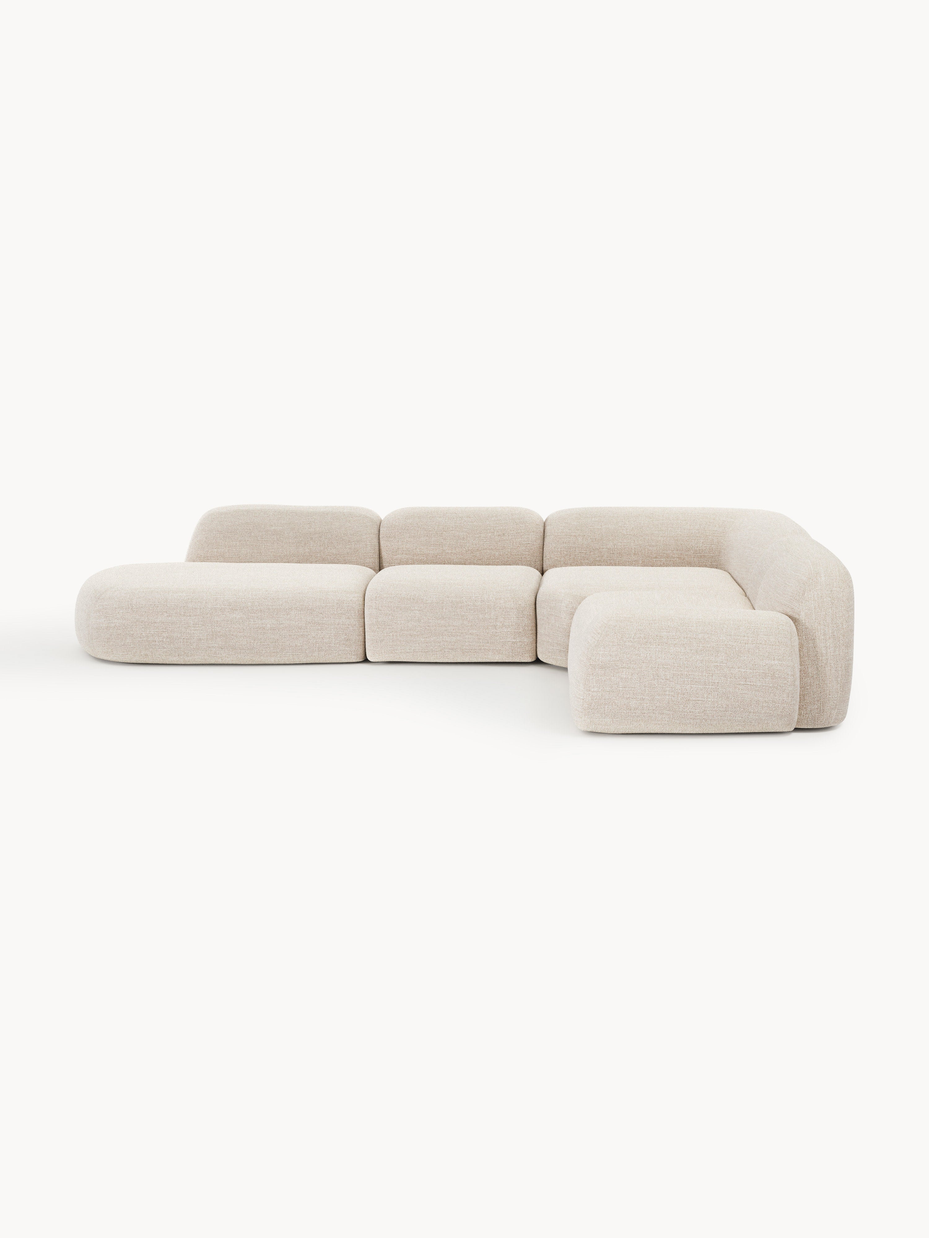 Wolke XL Modular Bouclé Corner Sofa with Chaise End