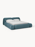 Gallery image 1 - Upholstered Teddy Bouclé Bed Wolke with Storage
