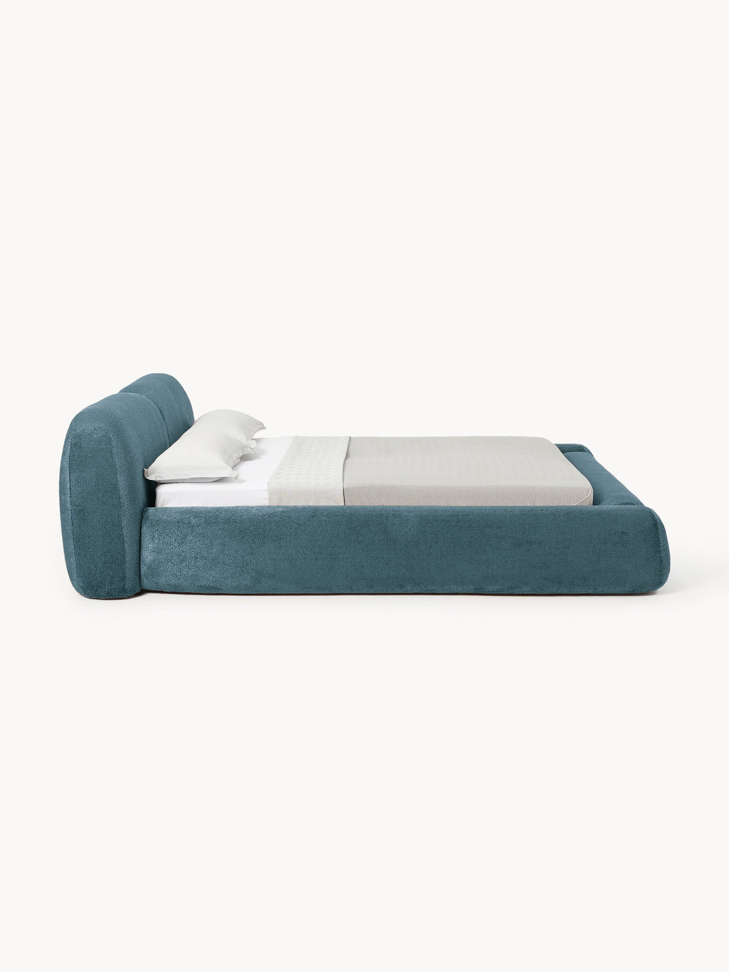 Wolke Upholstered Teddy Bouclé Bed with Storage