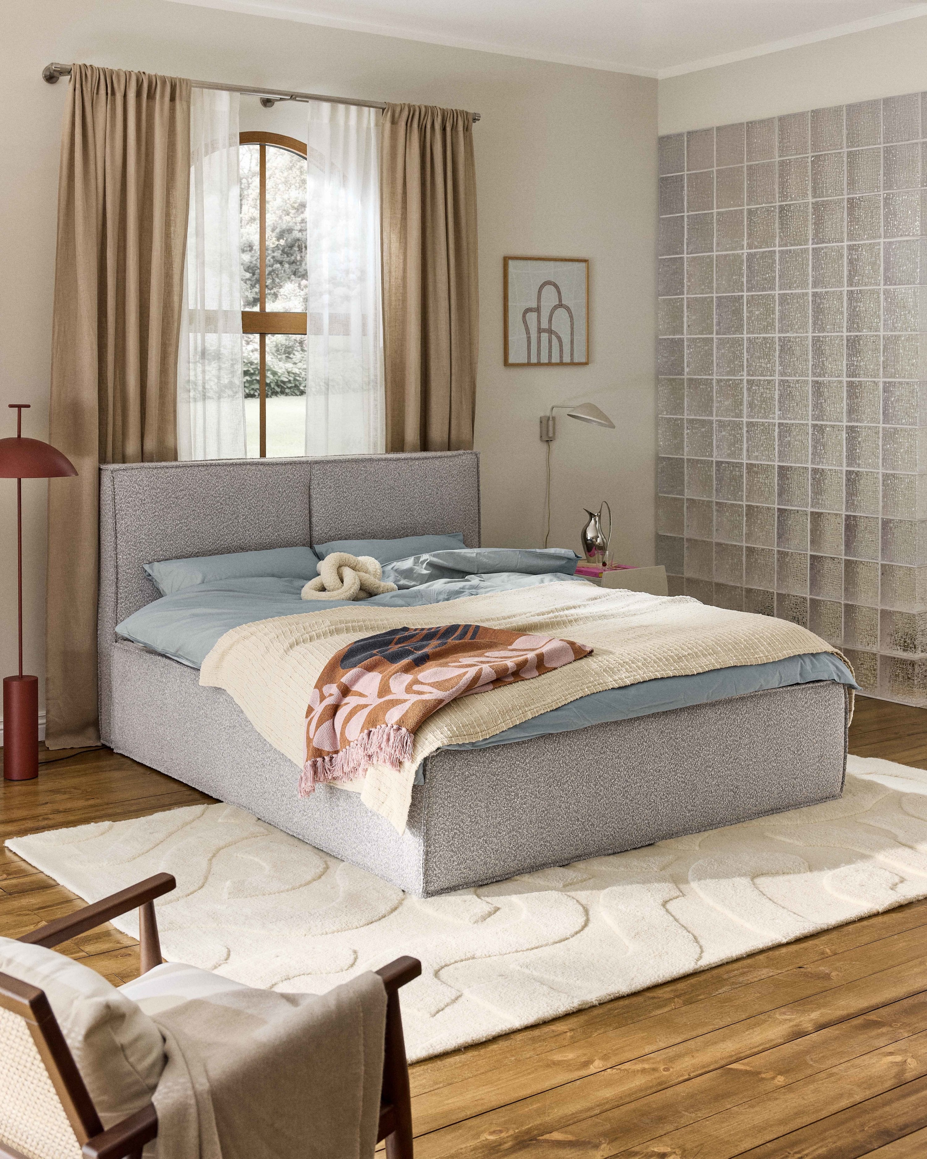 Dream Upholstered Bouclé Bed