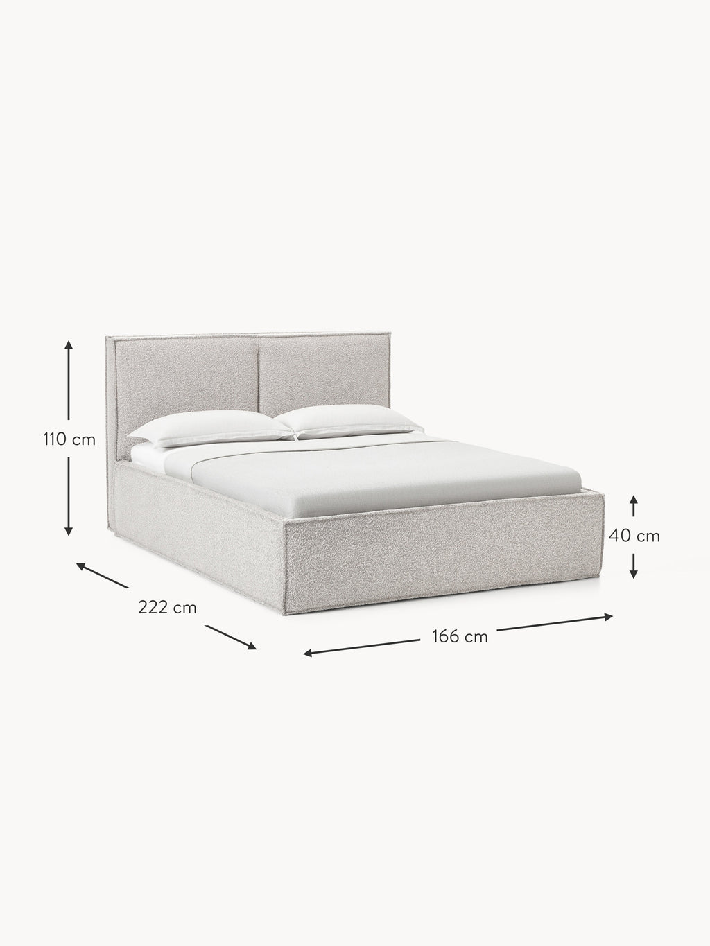 Dream Upholstered Bouclé Bed