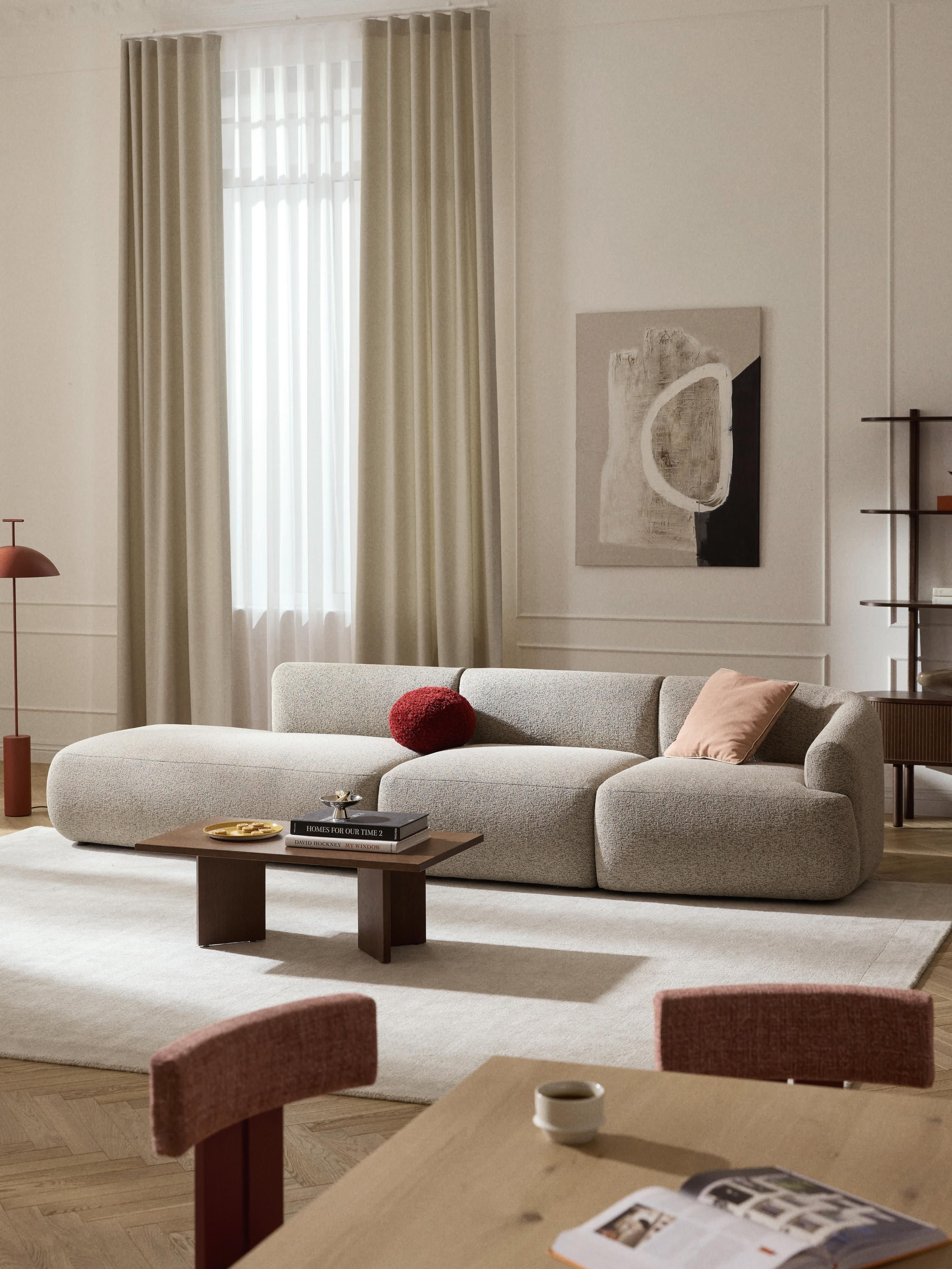 Sofia Modular Bouclé Chaise (4-seater)