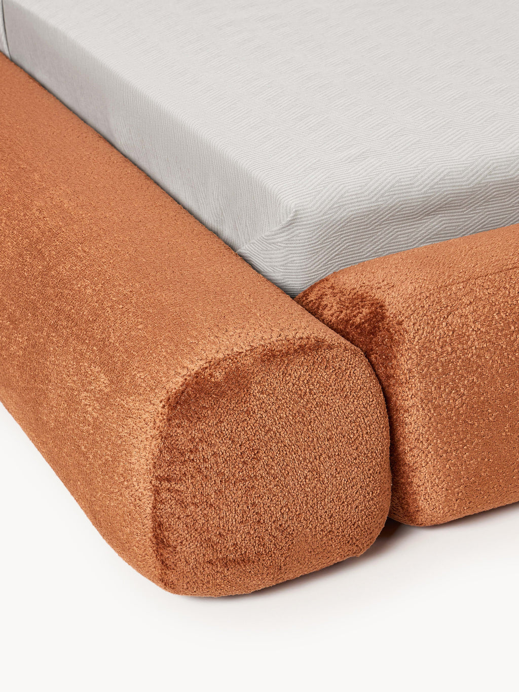 Wolke Upholstered Teddy Bouclé Bed with Storage