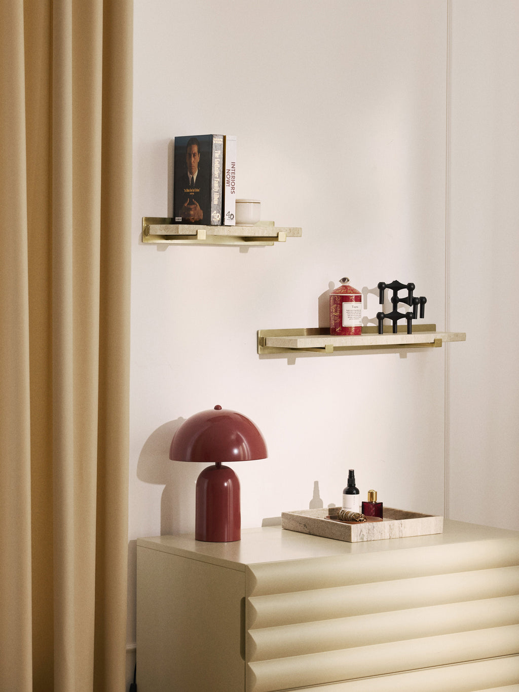 Ally Marble Small Shelf, W 40 cm
