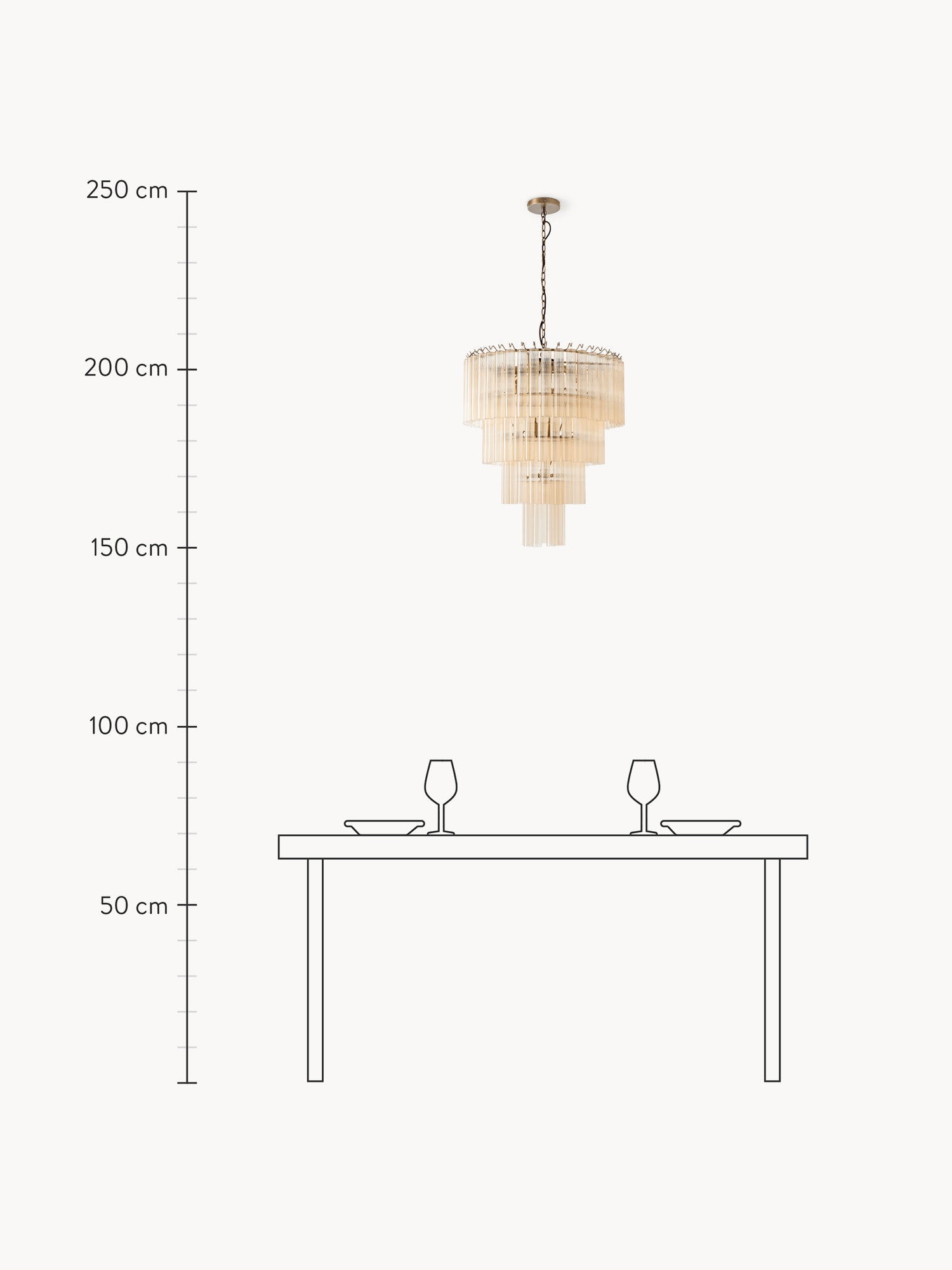 Janae Glass Chandelier