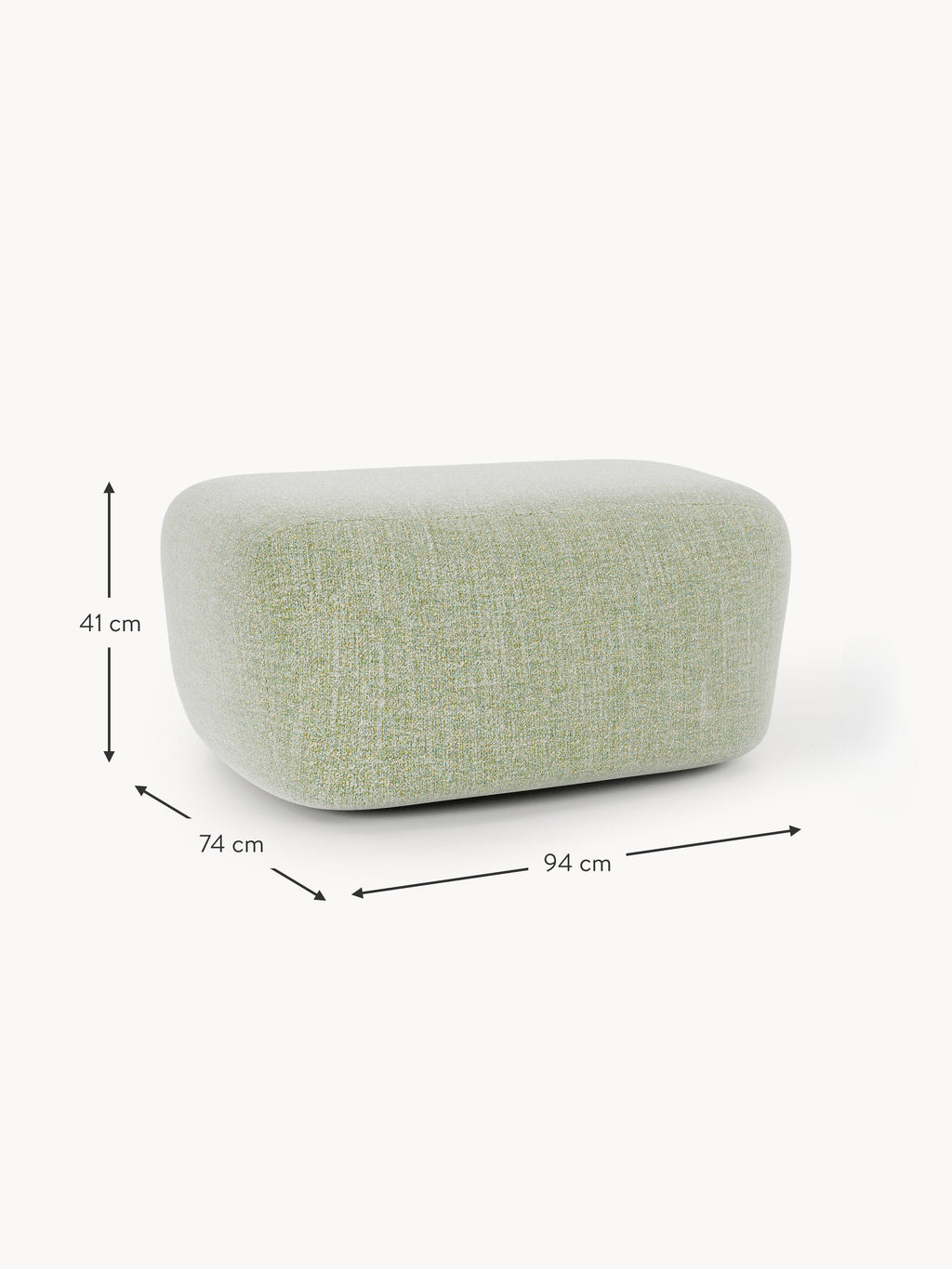 Wolke Large Bouclé Ottoman