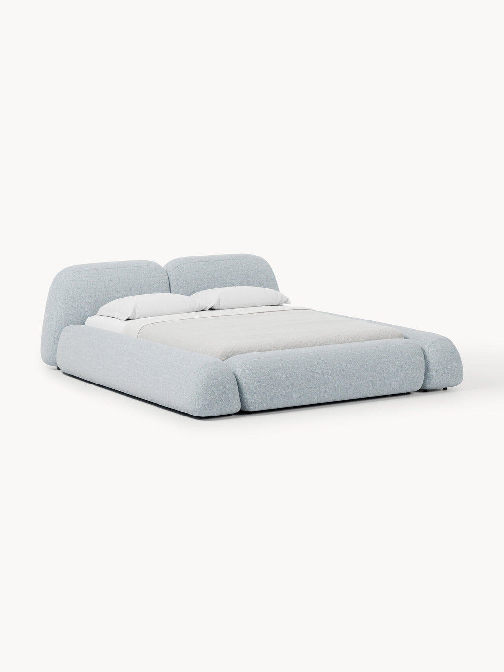 Gallery image 1 - Upholstered Bouclé Bed Wolke with Storage
