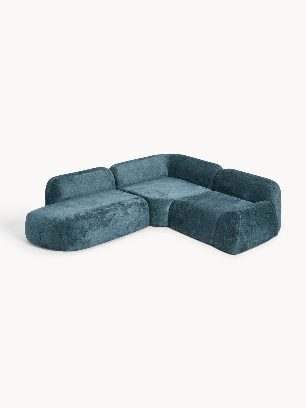 Wolke Modular Teddy Bouclé Corner Sofa (4-seater) with Chaise End