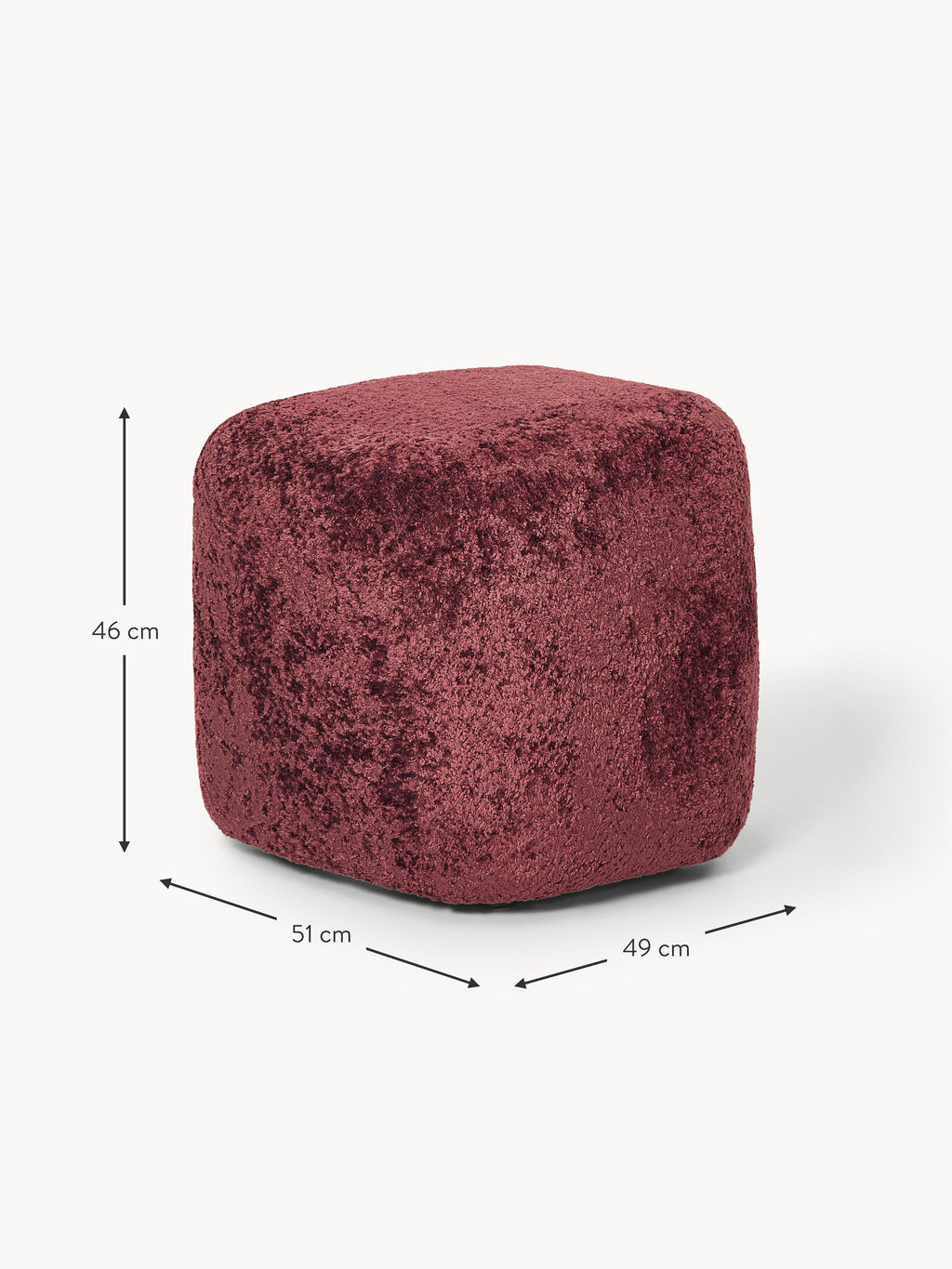 Wolke High Teddy Bouclé Ottoman