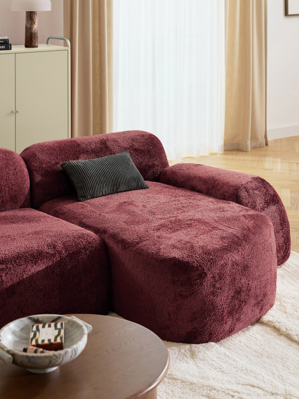Wolke Teddy Bouclé Chaise Corner Module