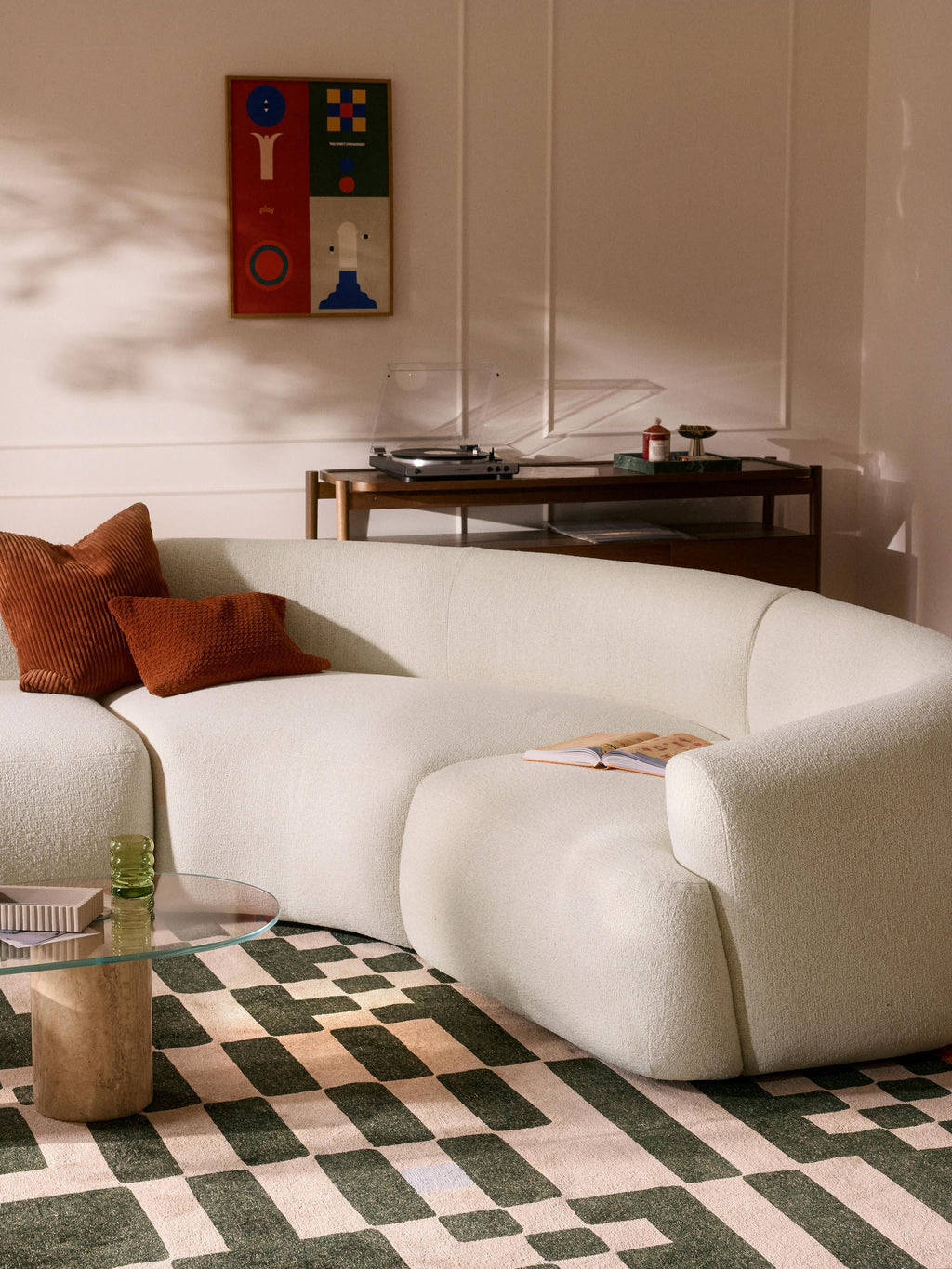 Sofia Modular Bouclé Corner Sofa (4-seater)