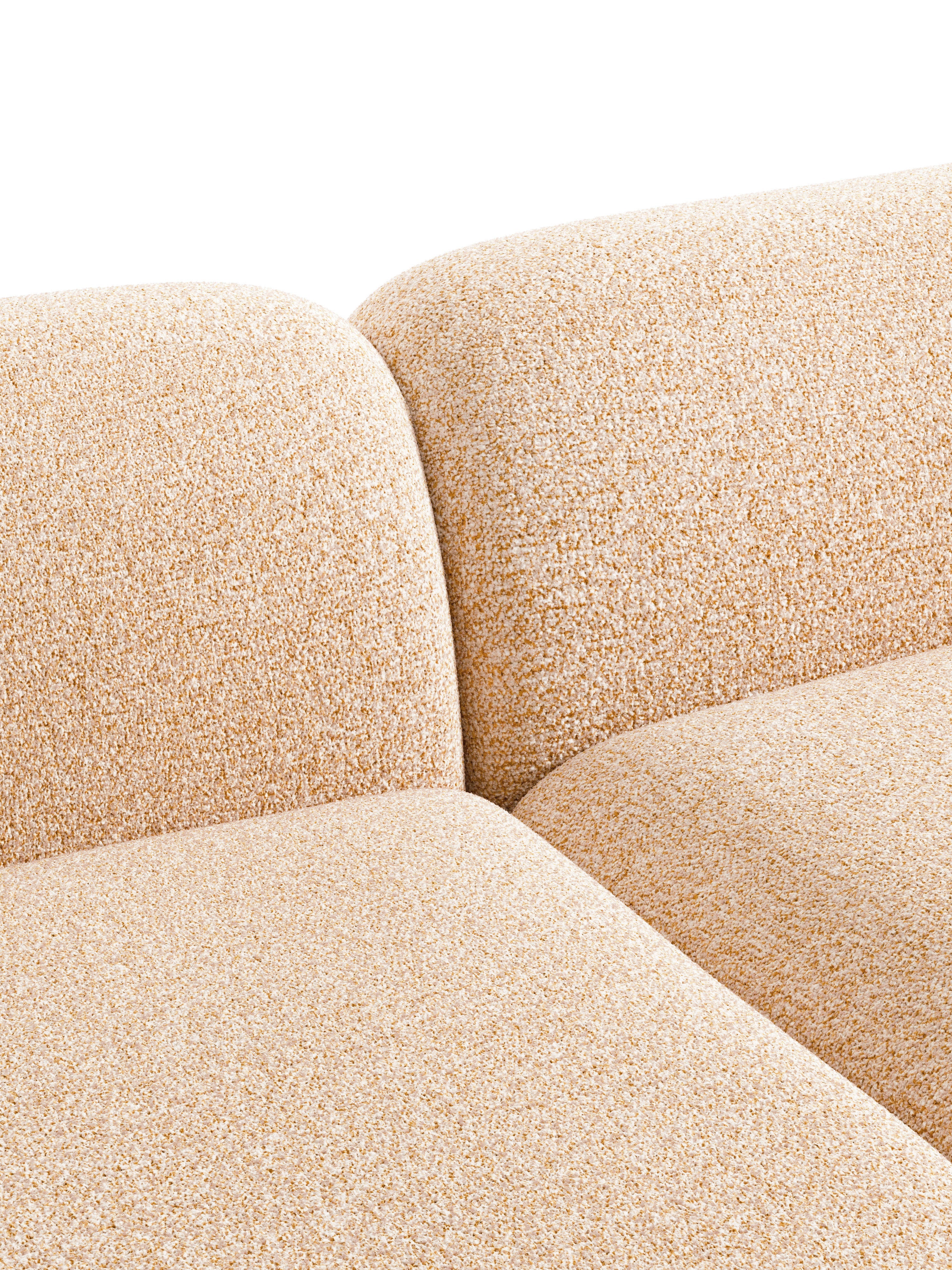 Wolke Modular Bouclé Corner Sofa (4-seater) with Chaise End