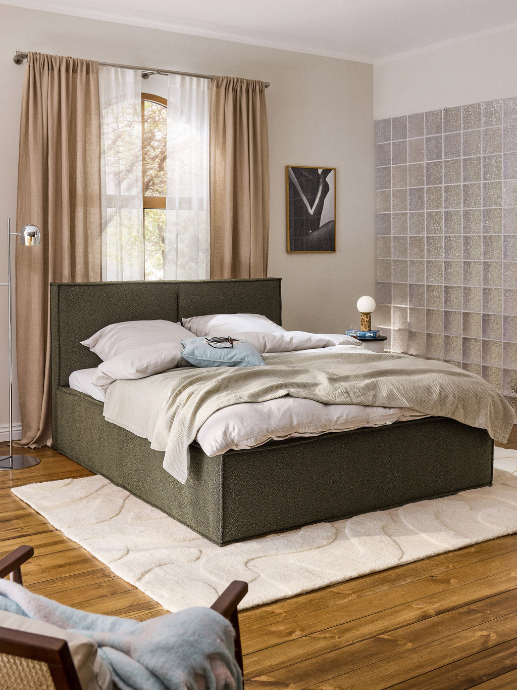 Dream Upholstered Bouclé Bed