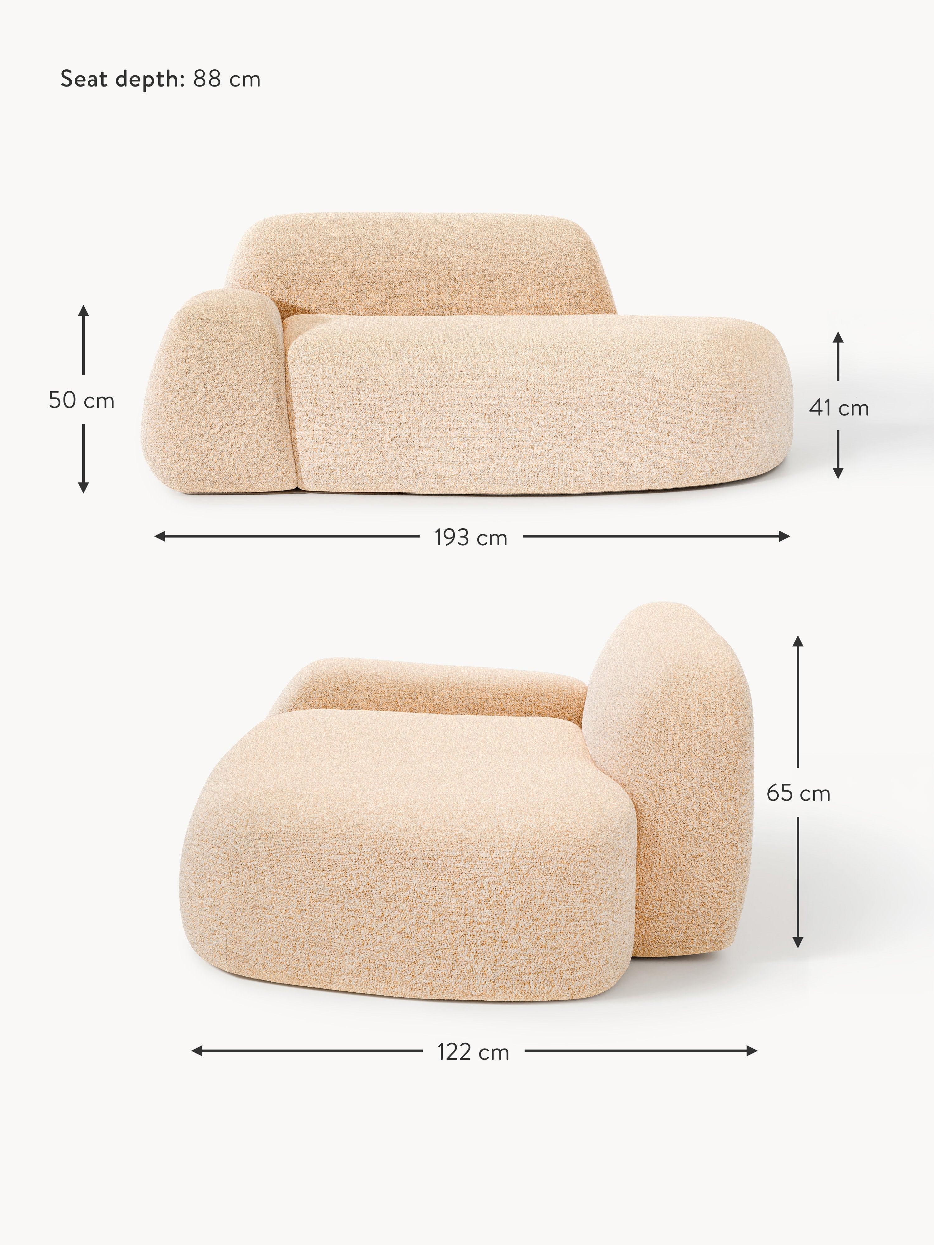 Wolke Bouclé Sofa (2-seater) with Chaise End
