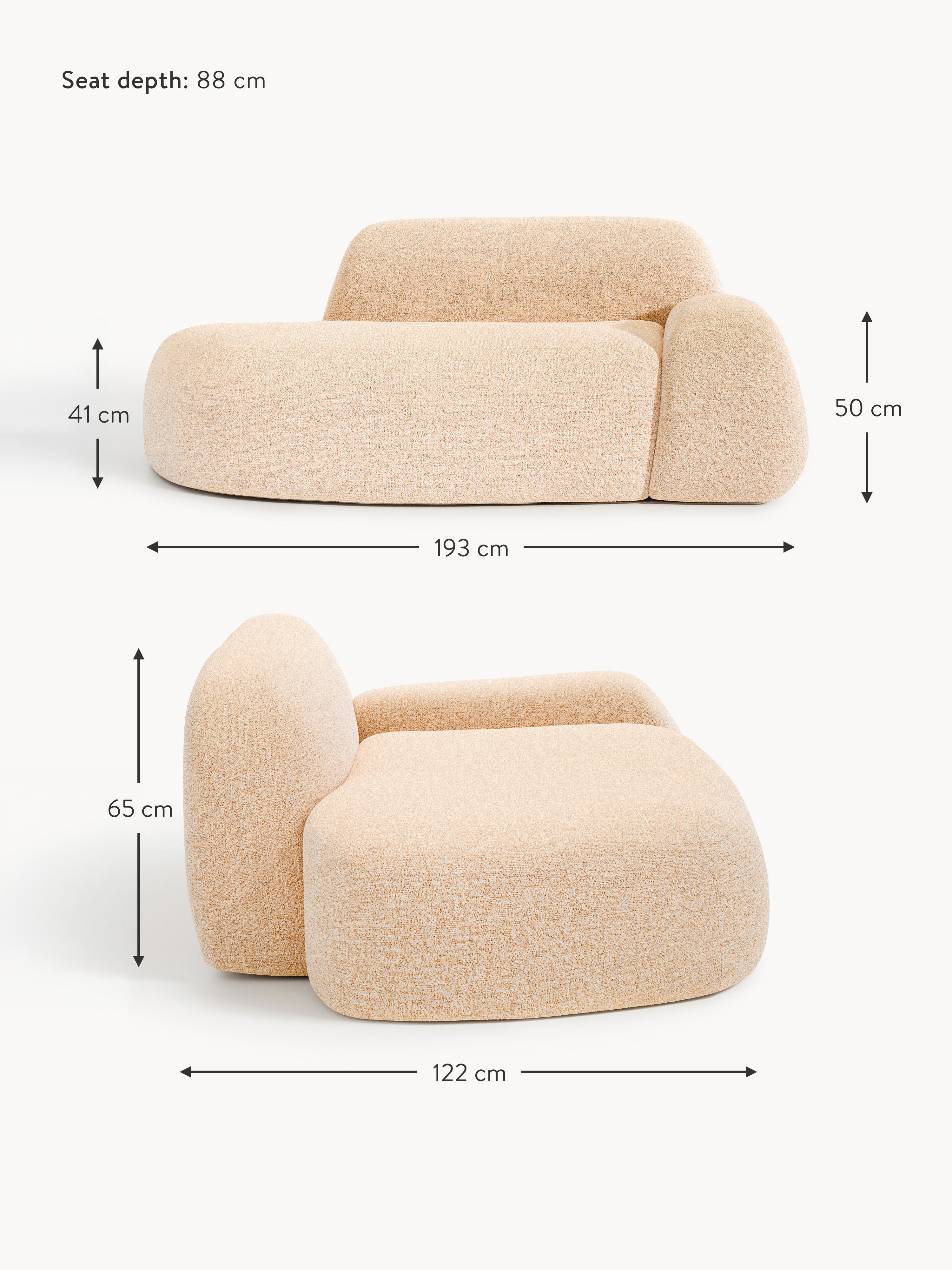 Wolke Bouclé Sofa (2-seater) with Chaise End