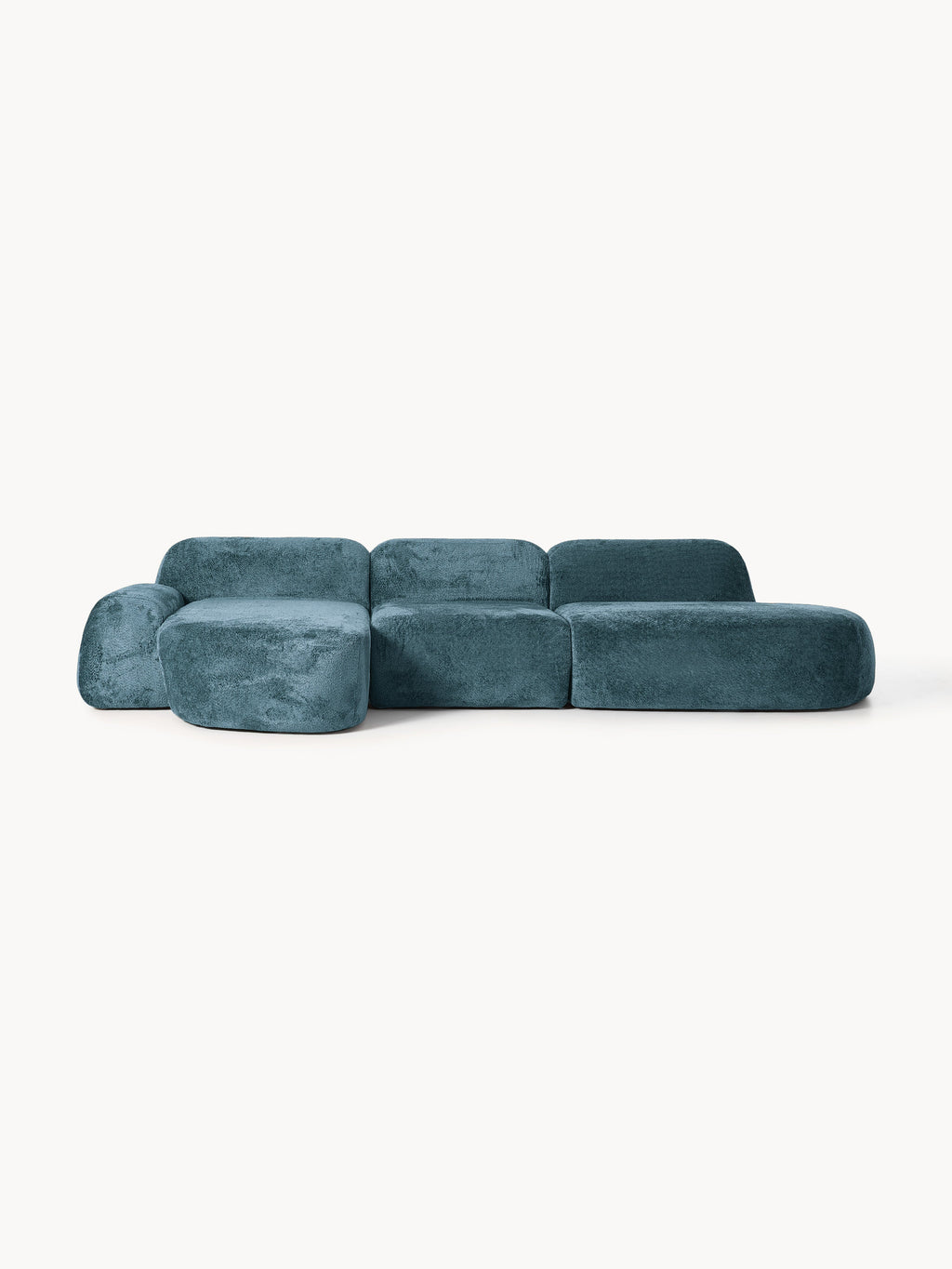 Wolke Modular Teddy Bouclé Corner Sofa (4-seater) with Chaise End