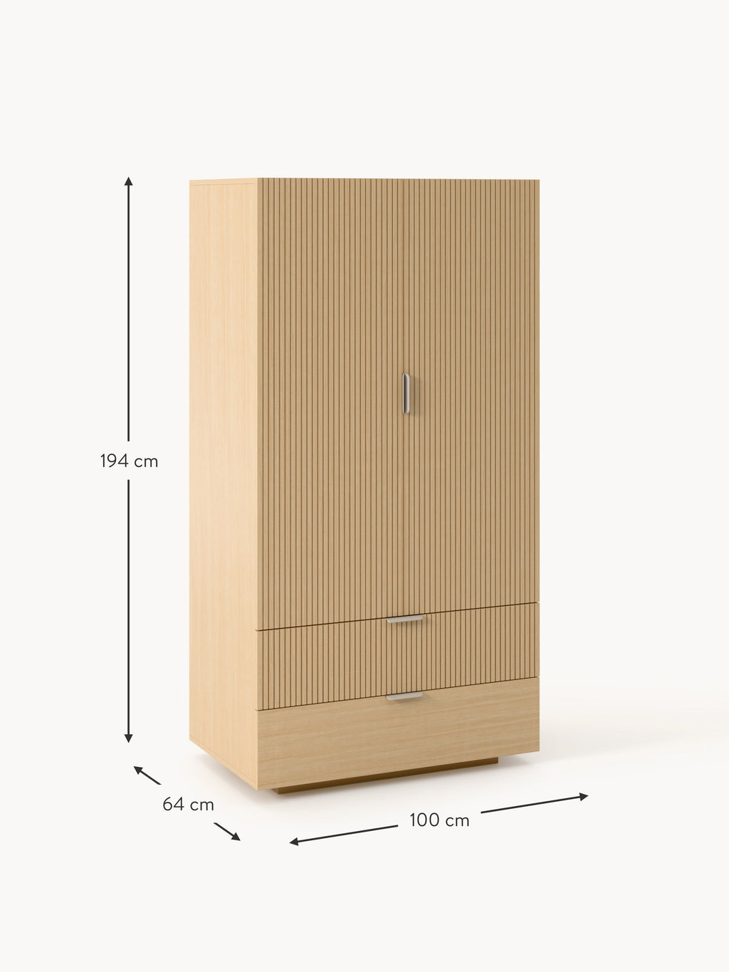 Sato Wooden Compact Wardrobe