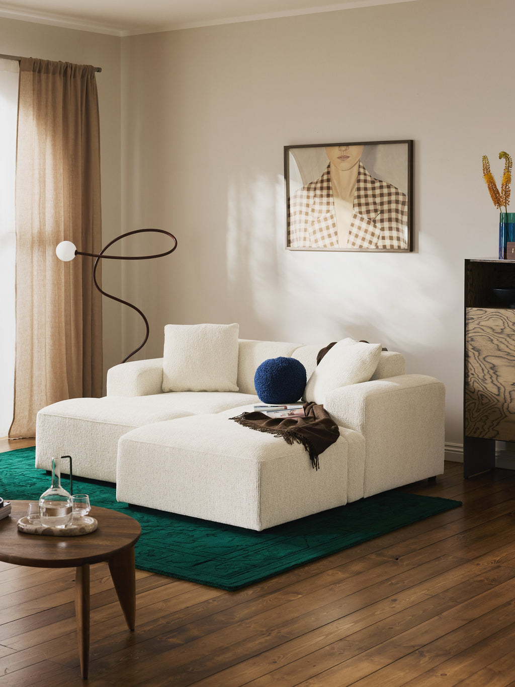 Melva Ottoman, W 99 x D 72 cm