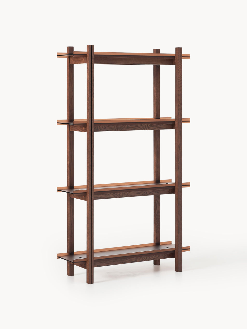 Gallery image 1 - Large Oak Shelving Unit Alex with Glass Shelves