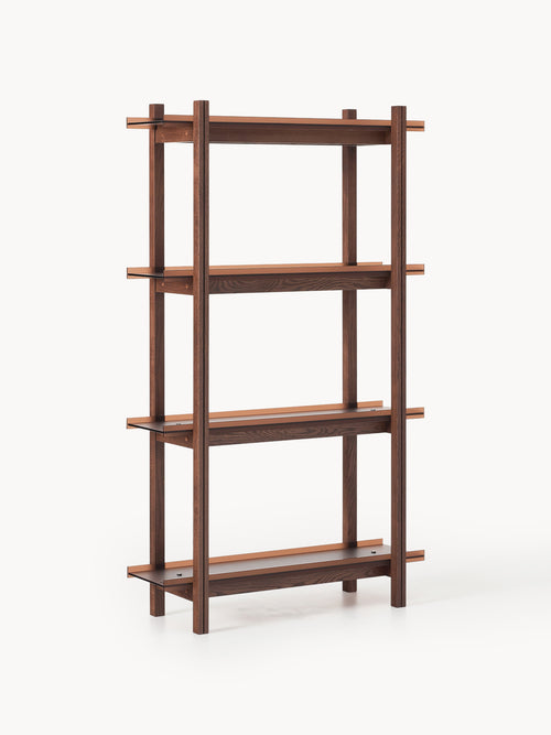 Gallery image 1 - Large Oak Shelving Unit Alex with Glass Shelves