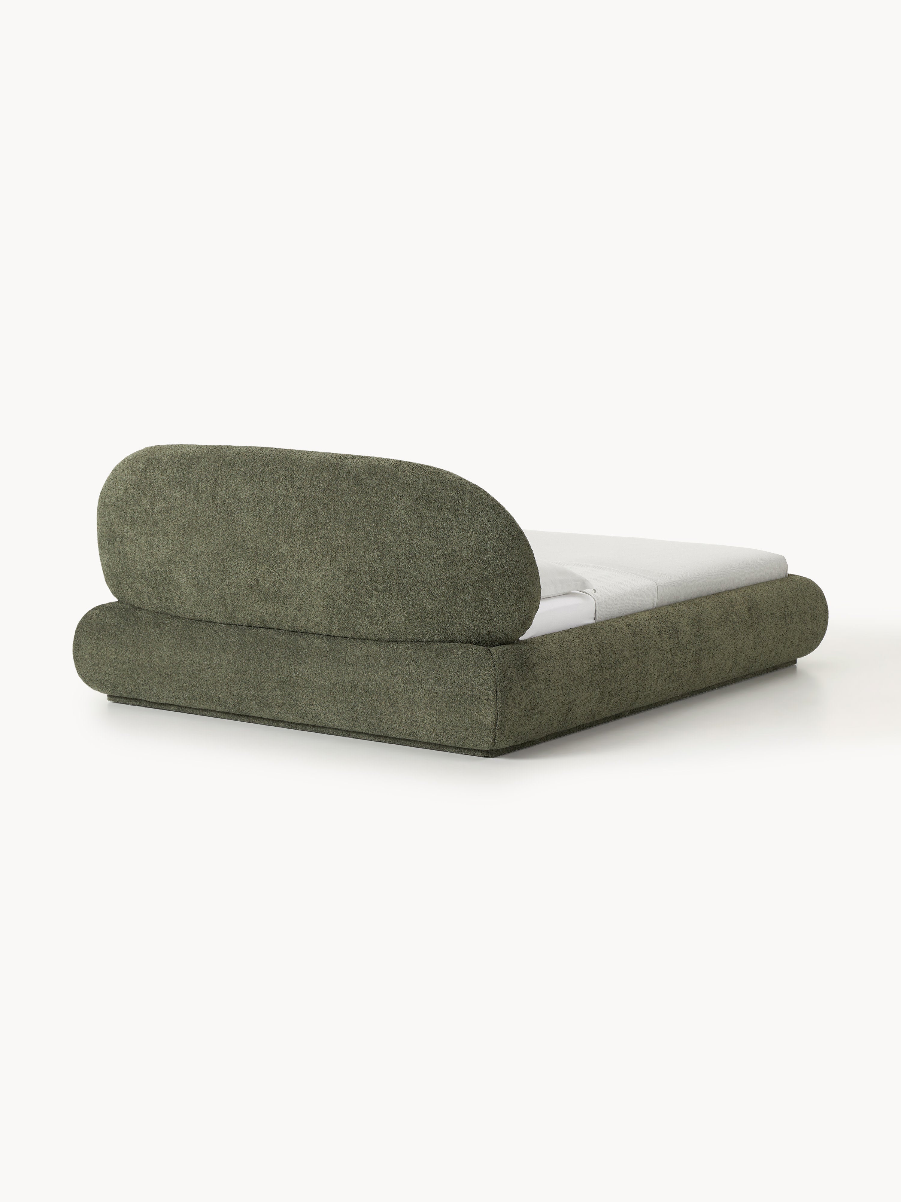 Alba Upholstered Teddy Bouclé Bed with Storage