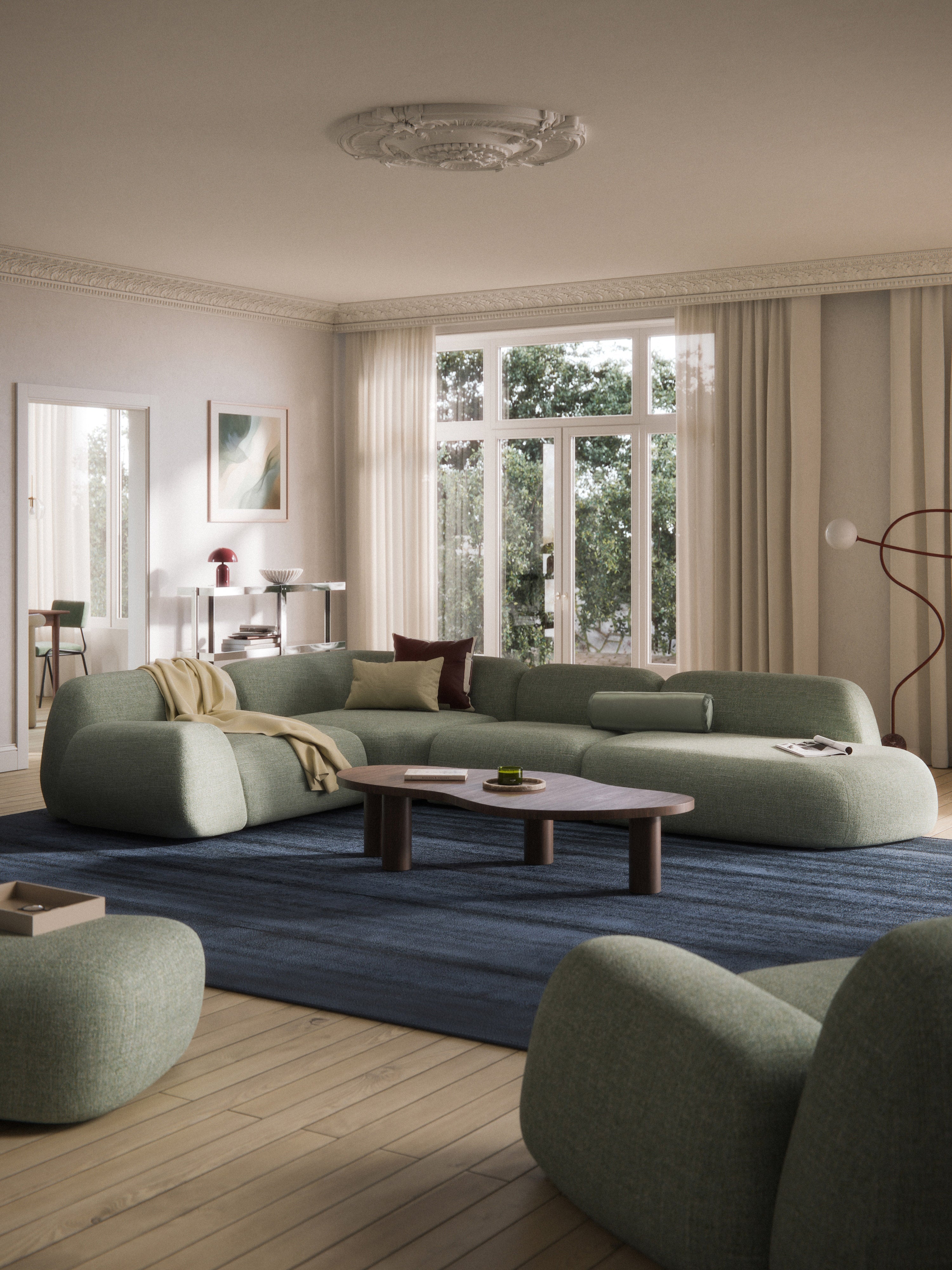 Wolke Bouclé Chaise Module