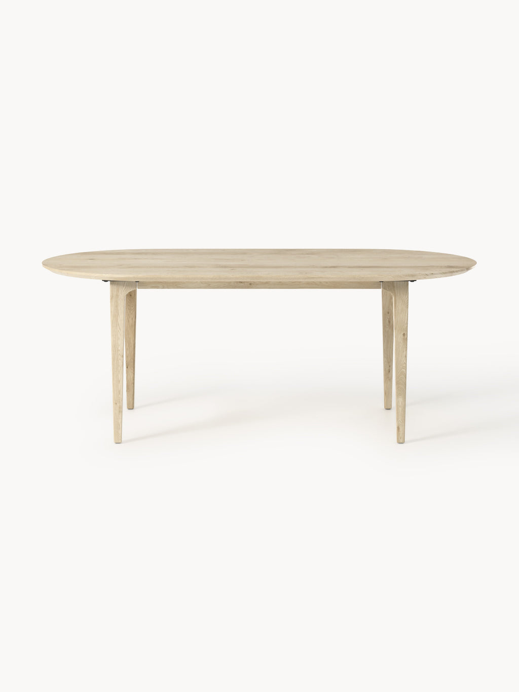 Archie Oval Oak Wood Dining Table, 200 x 100 cm