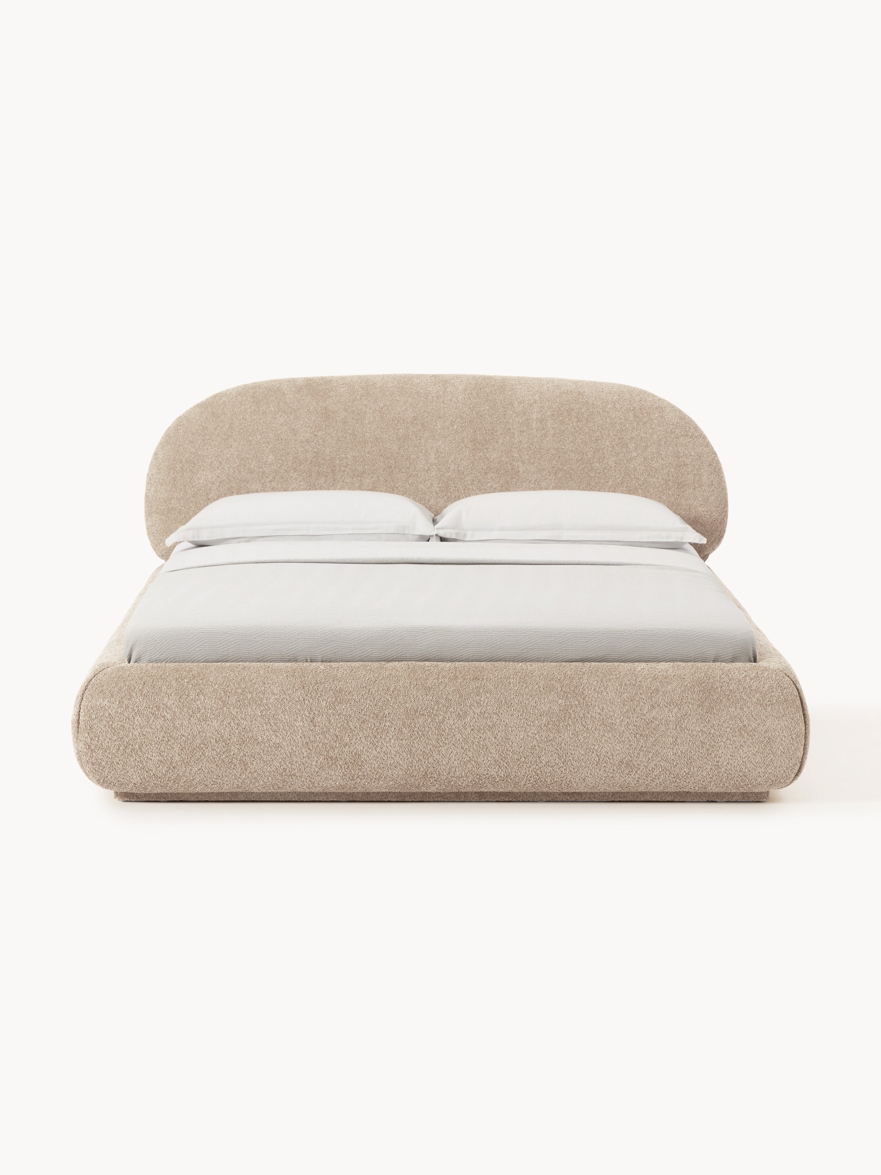Alba Upholstered Teddy Bouclé Bed