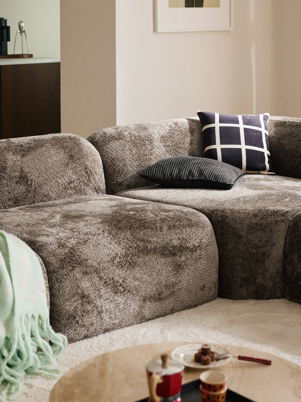 Wolke Modular Teddy Bouclé Corner Sofa (4-seater)