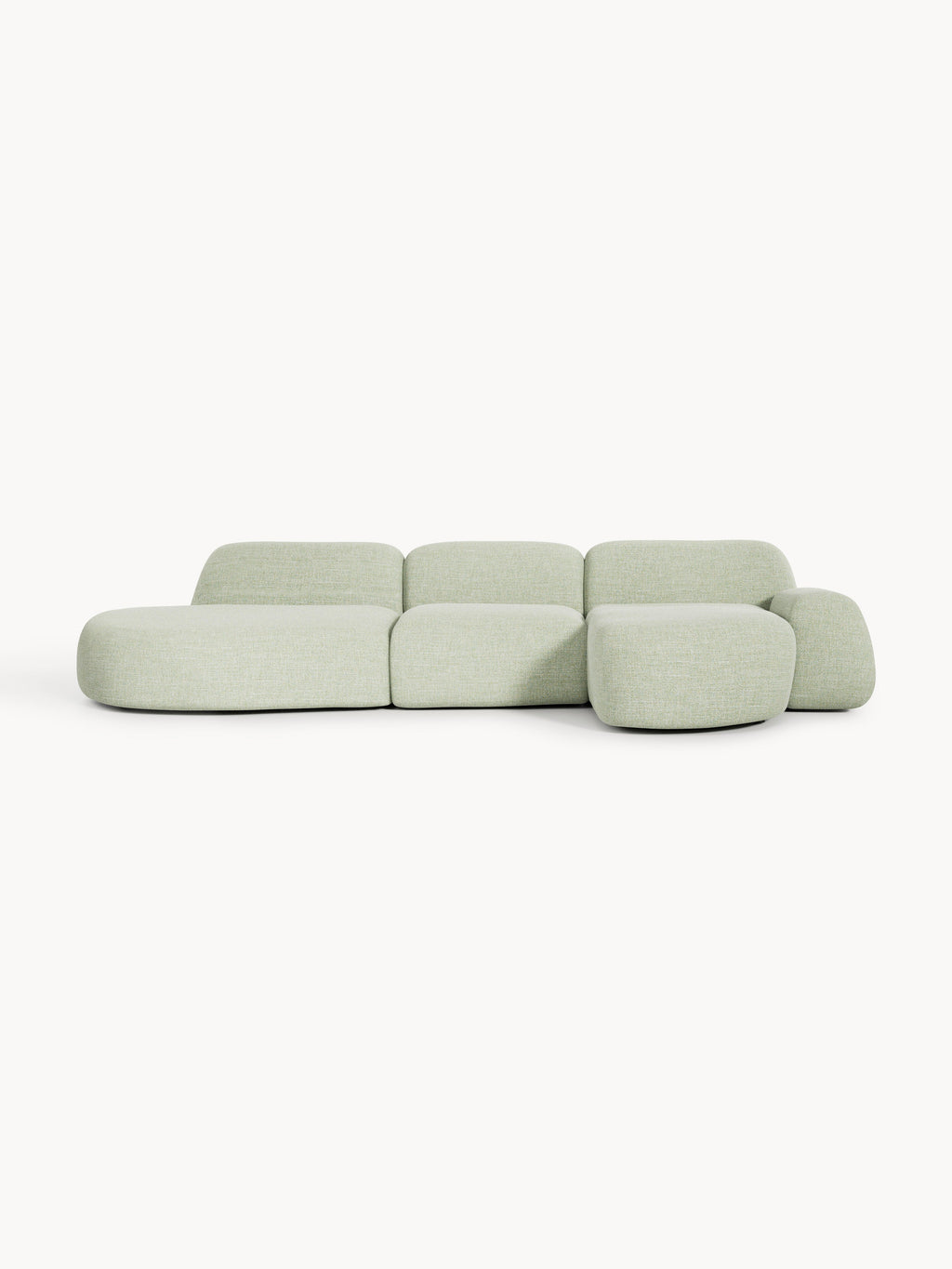 Wolke Modular Bouclé Corner Sofa (4-seater) with Chaise End