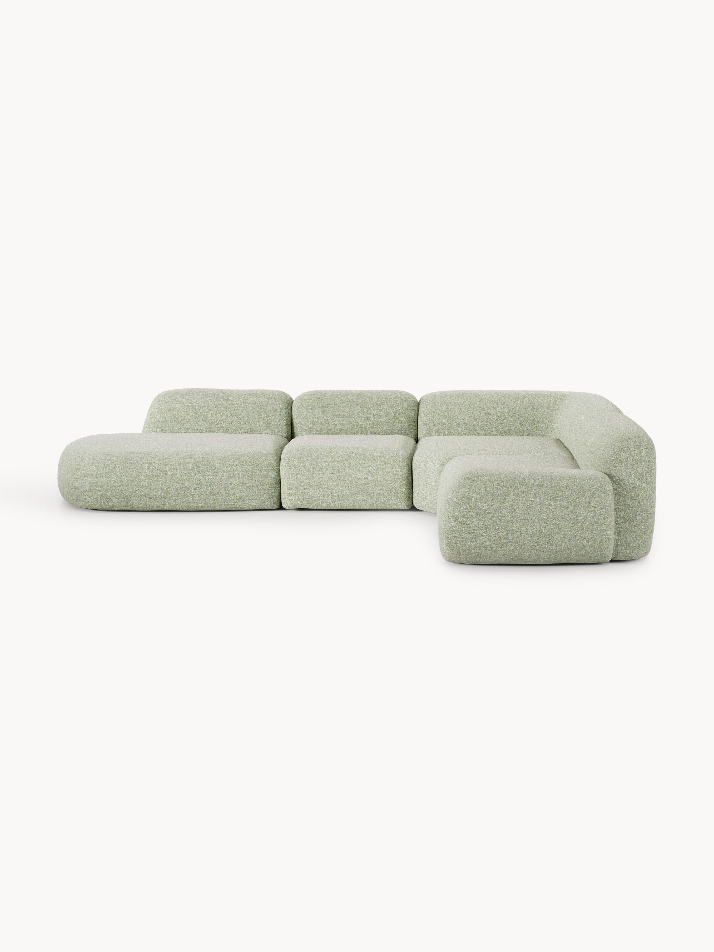 Wolke XL Modular Bouclé Corner Sofa with Chaise End