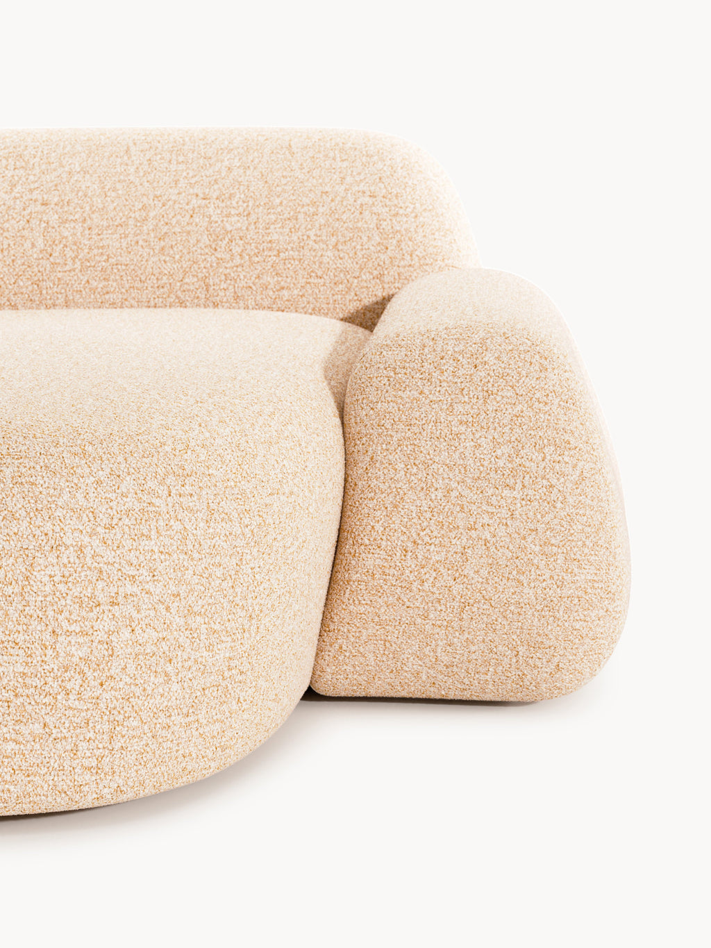 Wolke Modular Bouclé Corner Sofa (4-seater) with Chaise End