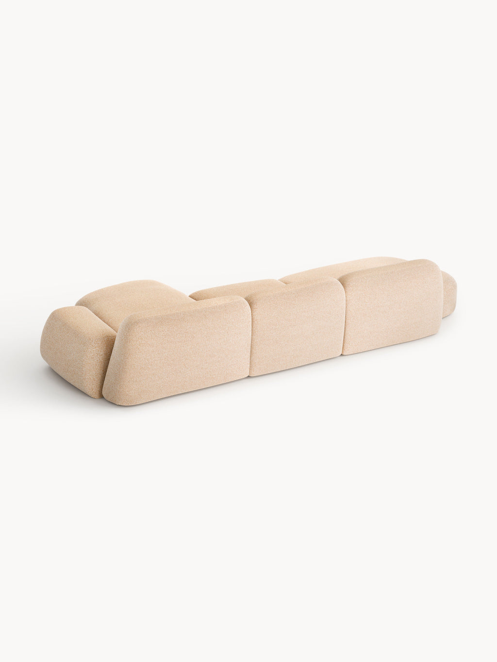 Wolke Modular Bouclé Corner Sofa (4-seater) with Chaise End