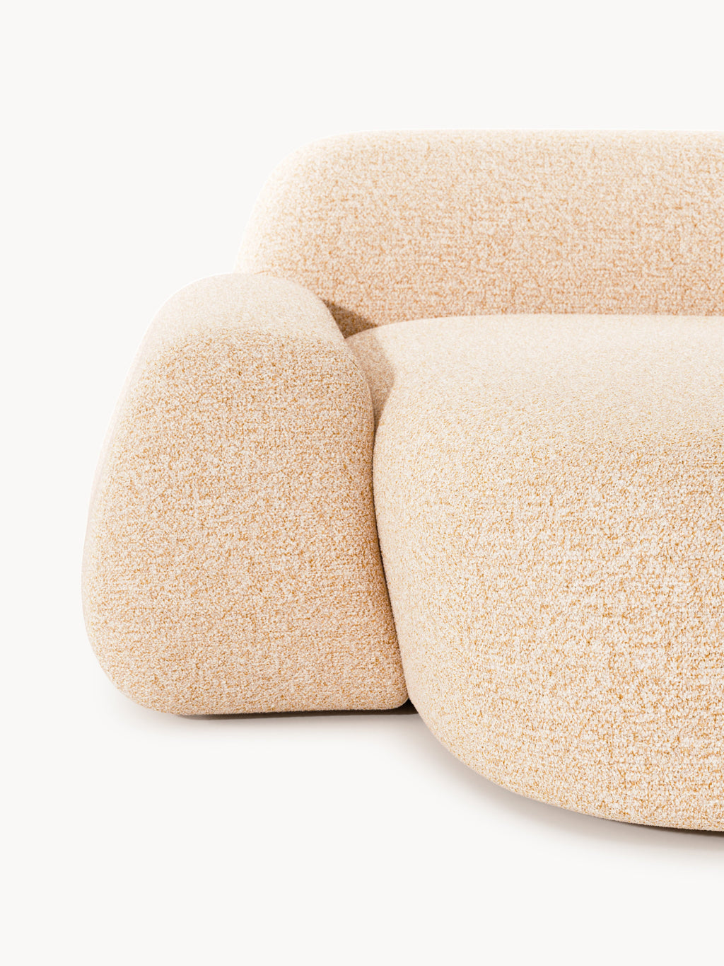 Wolke Modular Bouclé Corner Sofa (4-seater) with Chaise End